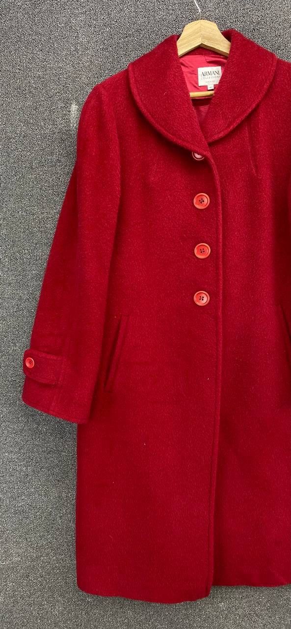 Vintage Armani Collezioni Italian Wool Coat Long Jacket