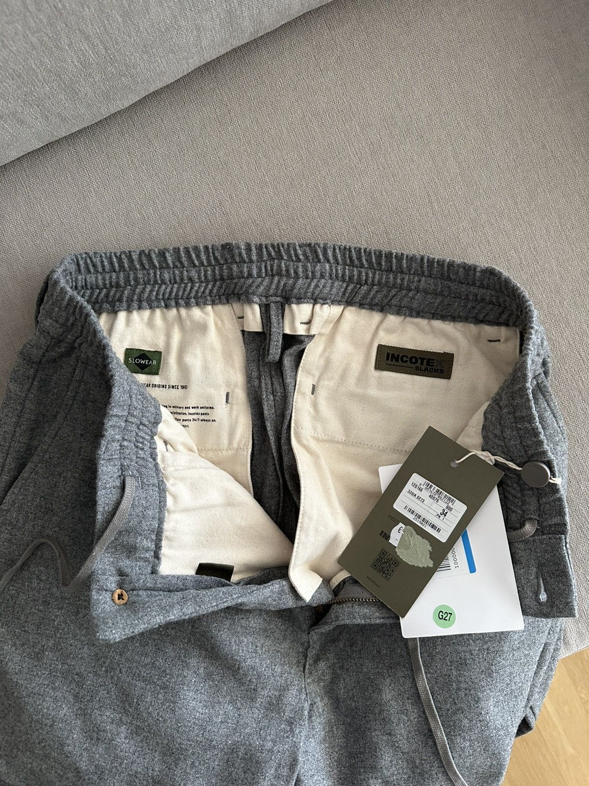 Incotex Incotex Trousers Drawstring Wool Size US 34 / EU 50 - 6 Thumbnail
