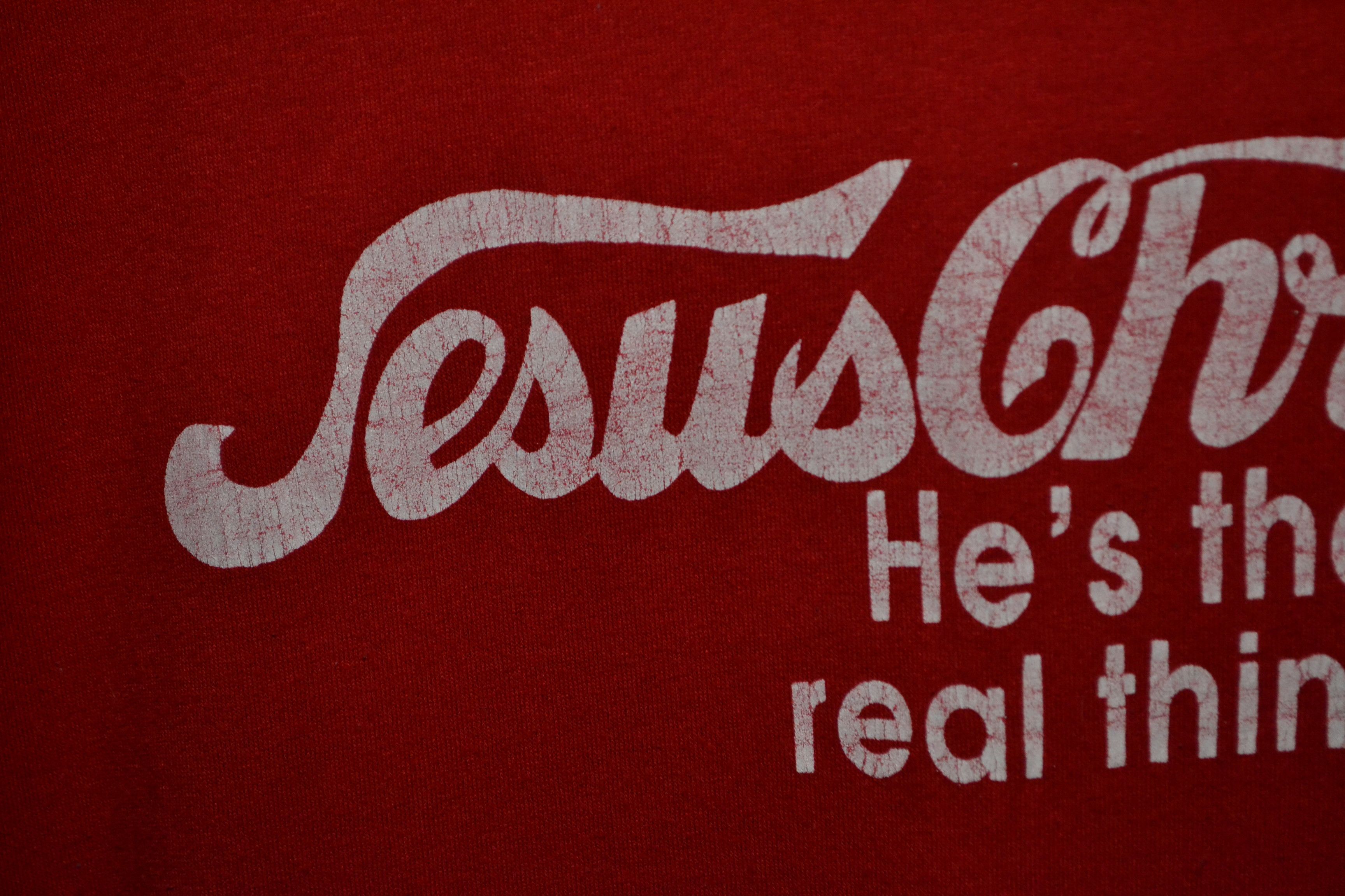 Band Tees × Vintage Jesus tee Coke Coca Cola T-shirt XL 90’s Single Stitch Size US XL / EU 56 / 4 - 3 Thumbnail