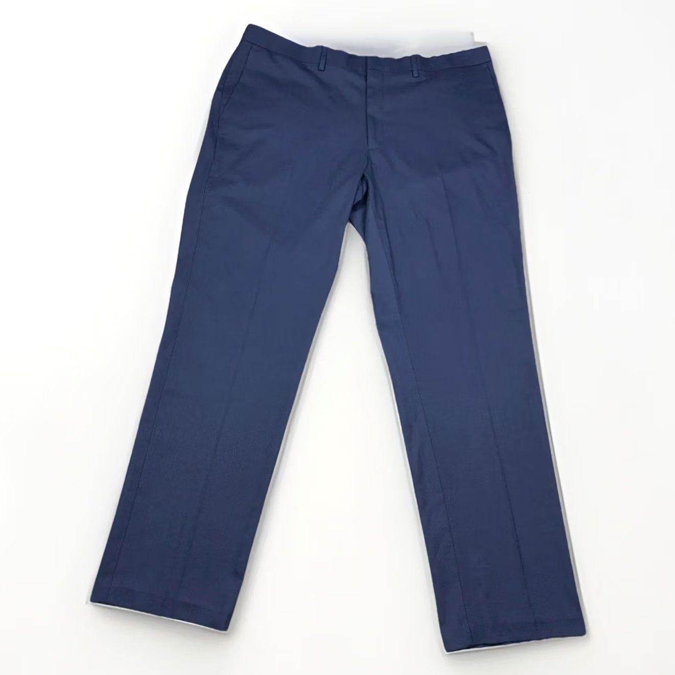 Haggar Haggar Dress Pants Blue 40x32 Luxury Stretch Flex Waistband Straight Fit Men Size US 40 / EU 56 - 2 Thumbnail