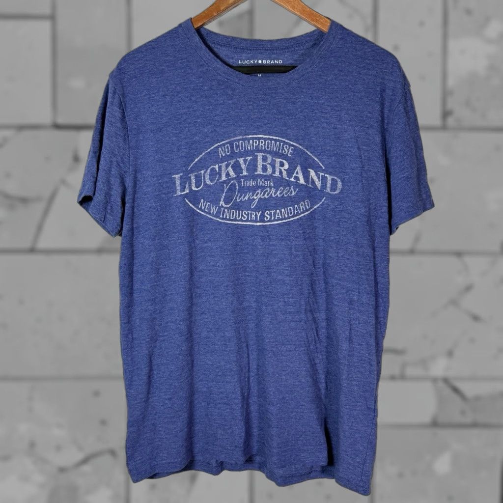 Lucky Brand Lucky Brand Blue Polyester Blend Graphic Tee Mens Size M Size US M / EU 48-50 / 2 - 1 Thumbnail