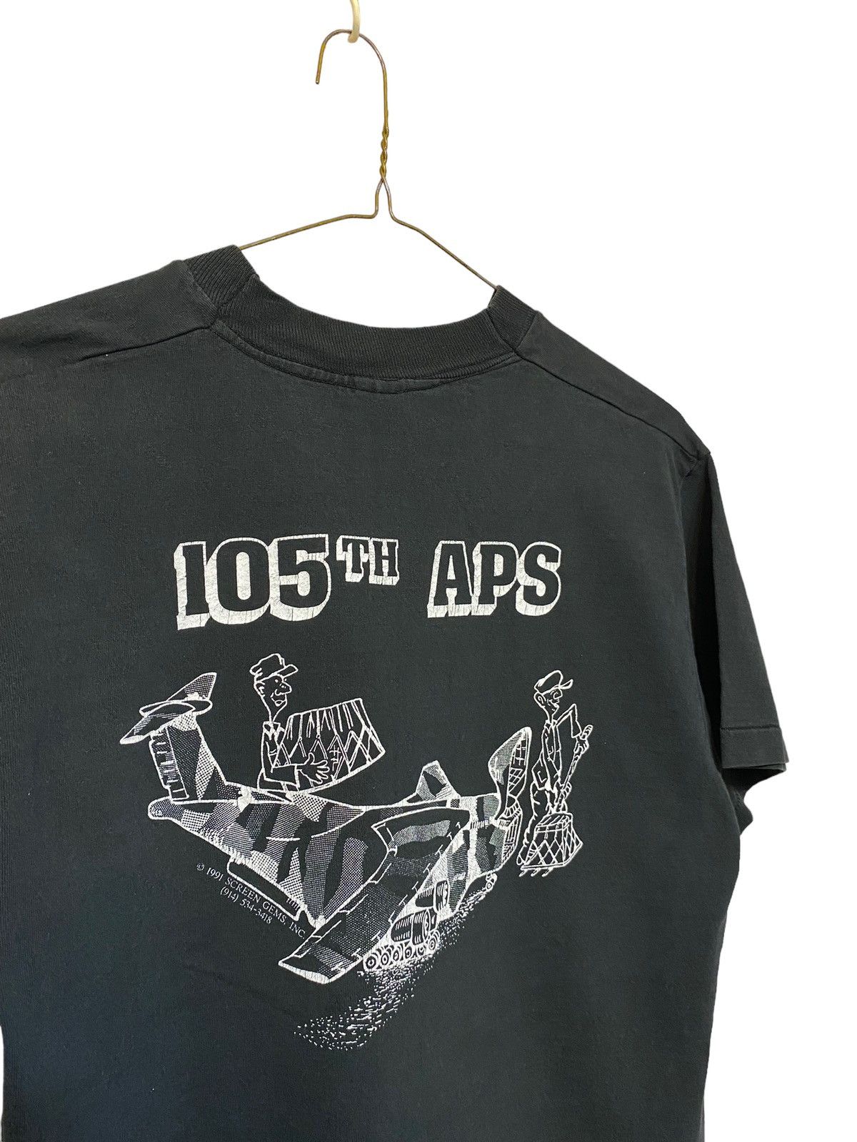 Other Vintage 90s New York Air National Guard Base Faded T Shirt Size US L / EU 52-54 / 3 - 3 Thumbnail