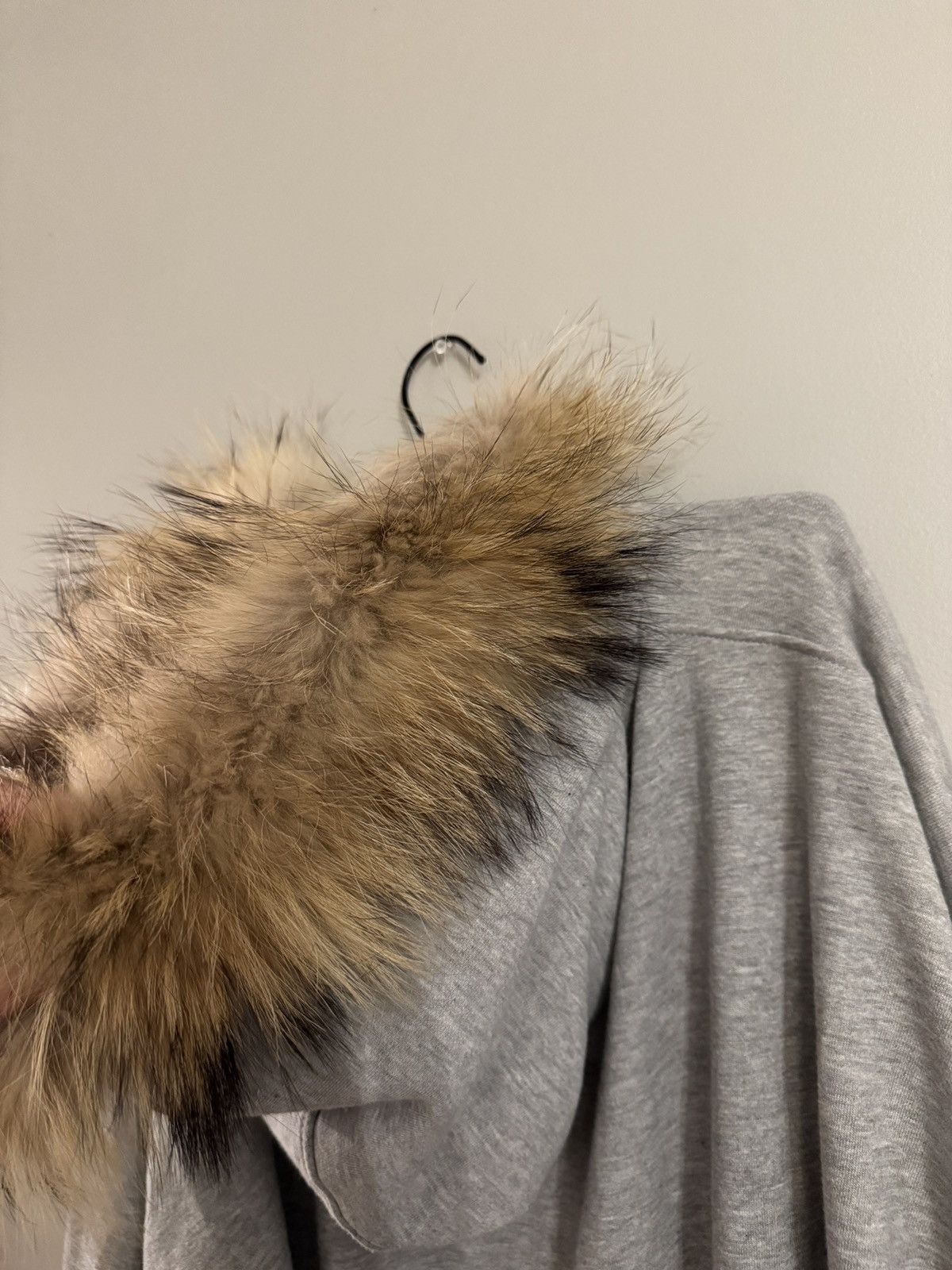 Japanese Brand Grey Fur Hooded Jacket Size US XL / EU 56 / 4 - 3 Thumbnail