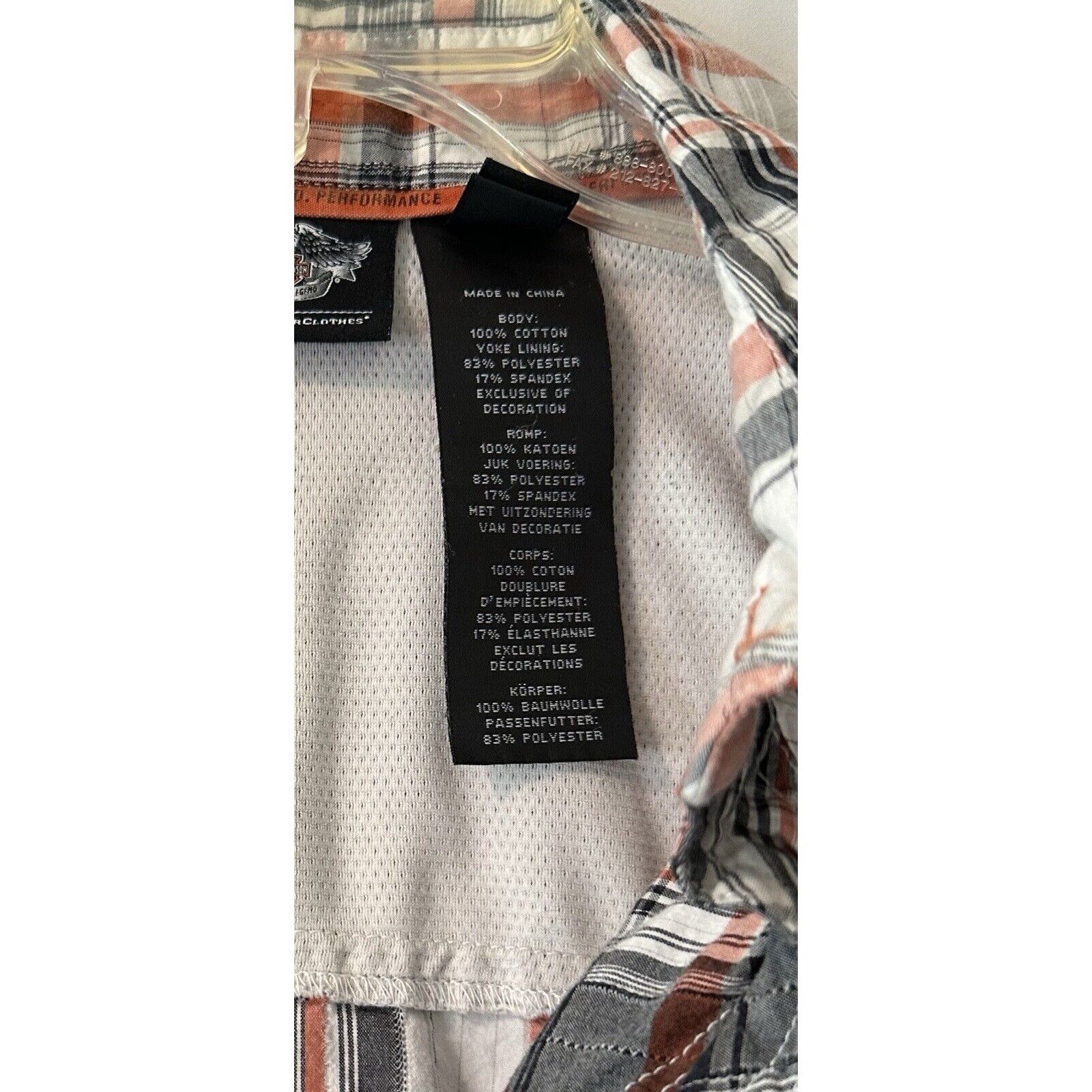 Harley Davidson Harley-Davidson Perform Vented Skull Graphic Plaid LR Shirt Size US L / EU 52-54 / 3 - 8 Thumbnail