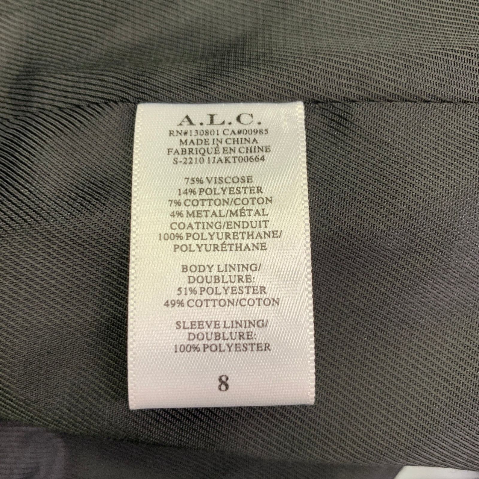 A.L.C. A.L.C. Size M Silver Viscose Blend Metallic Jacket Blazer Size M / US 6-8 / IT 42-44 - 8 Thumbnail