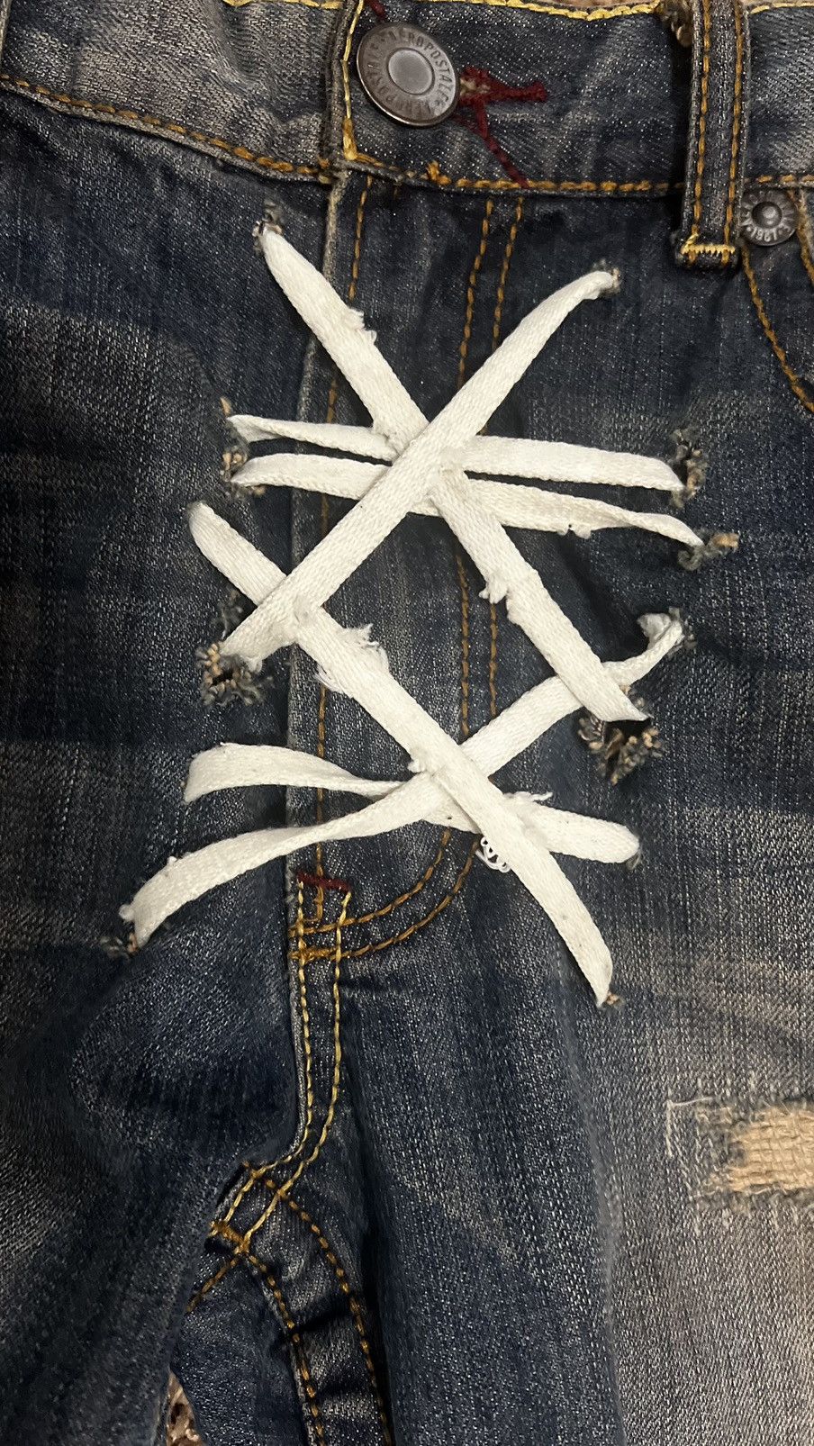 Vintage 1 of 1 "War Saint" Denim (Custom) Size US 32 / EU 48 - 4 Thumbnail
