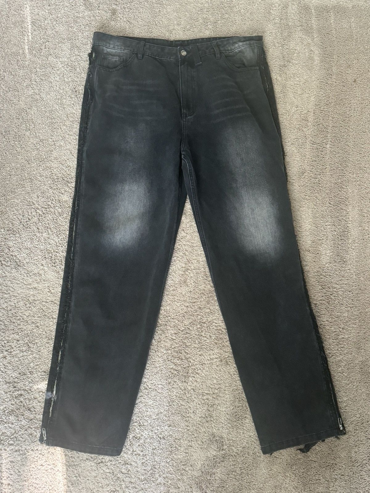 Japanese Brand black jeans with adjustable flare Size US 40 / EU 56 - 2 Thumbnail