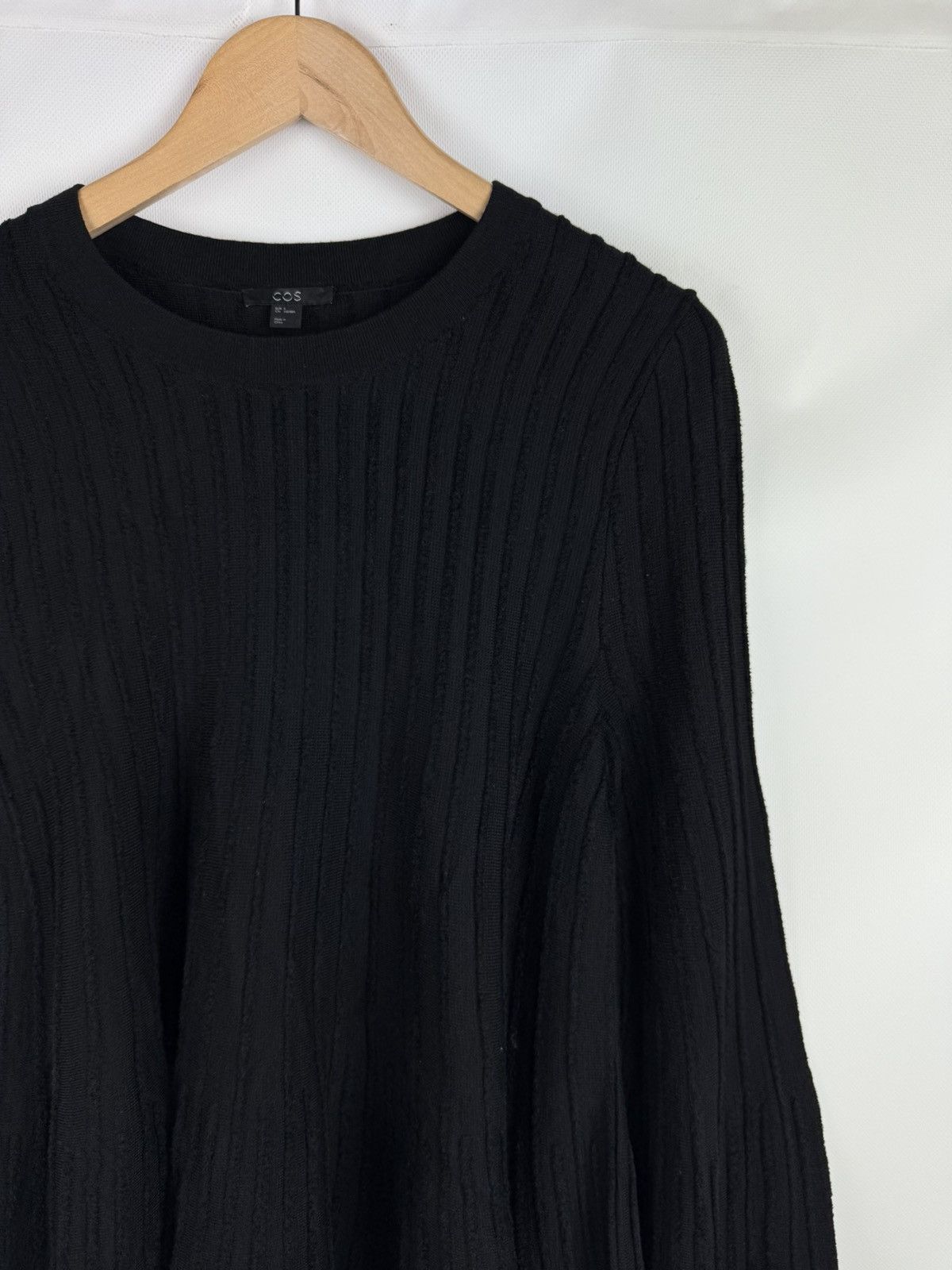 Cos Cos Bell Sleeve Ribbed Lagenlook Wool Sweater Pullover Size S / US 4 / IT 40 - 5 Thumbnail