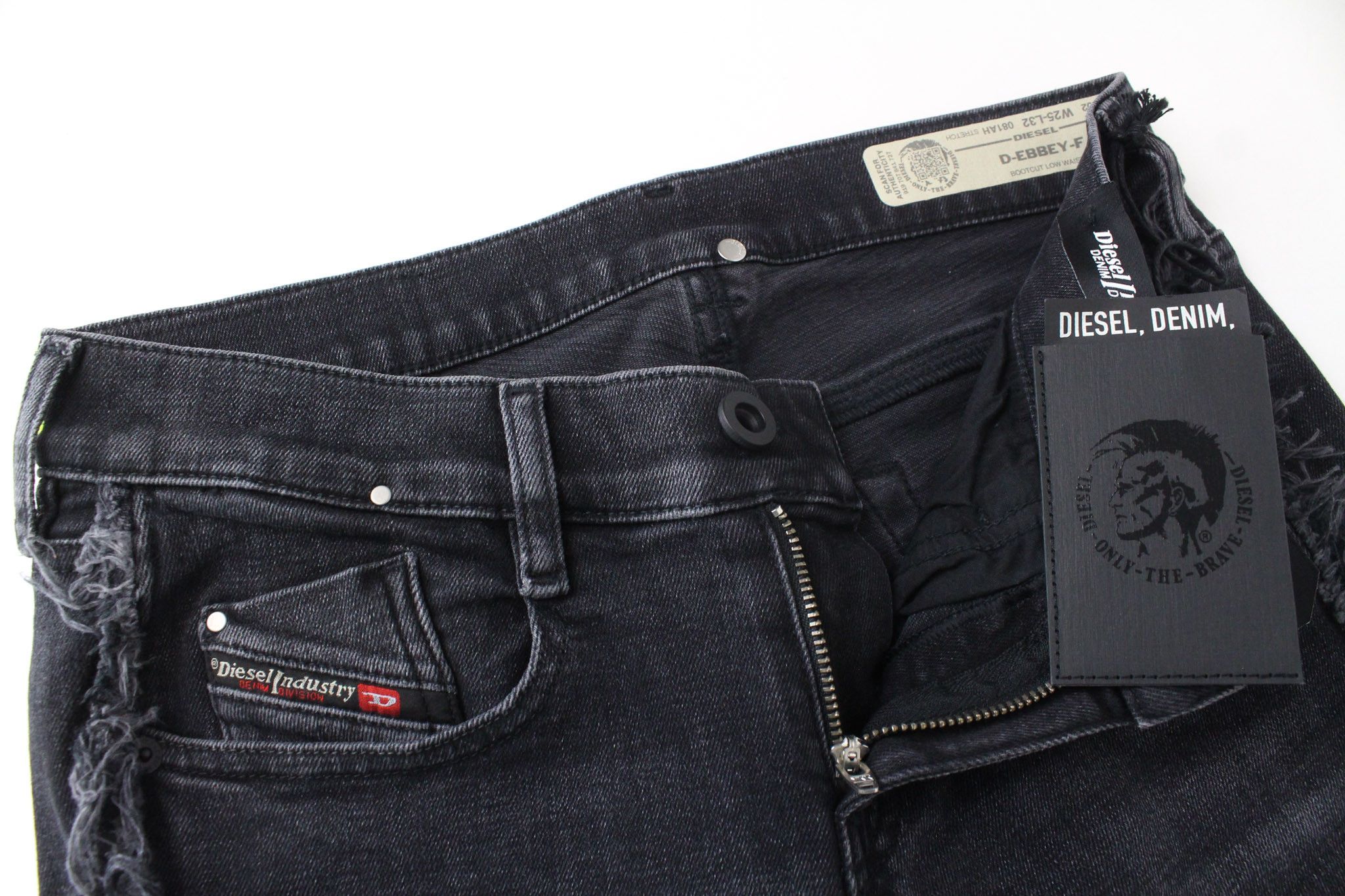Diesel D-EBBEY-F 081AH W25/L32 Grey Bootcut Jeans 72073 Size 25" / US 0 / IT 36 - 5 Thumbnail