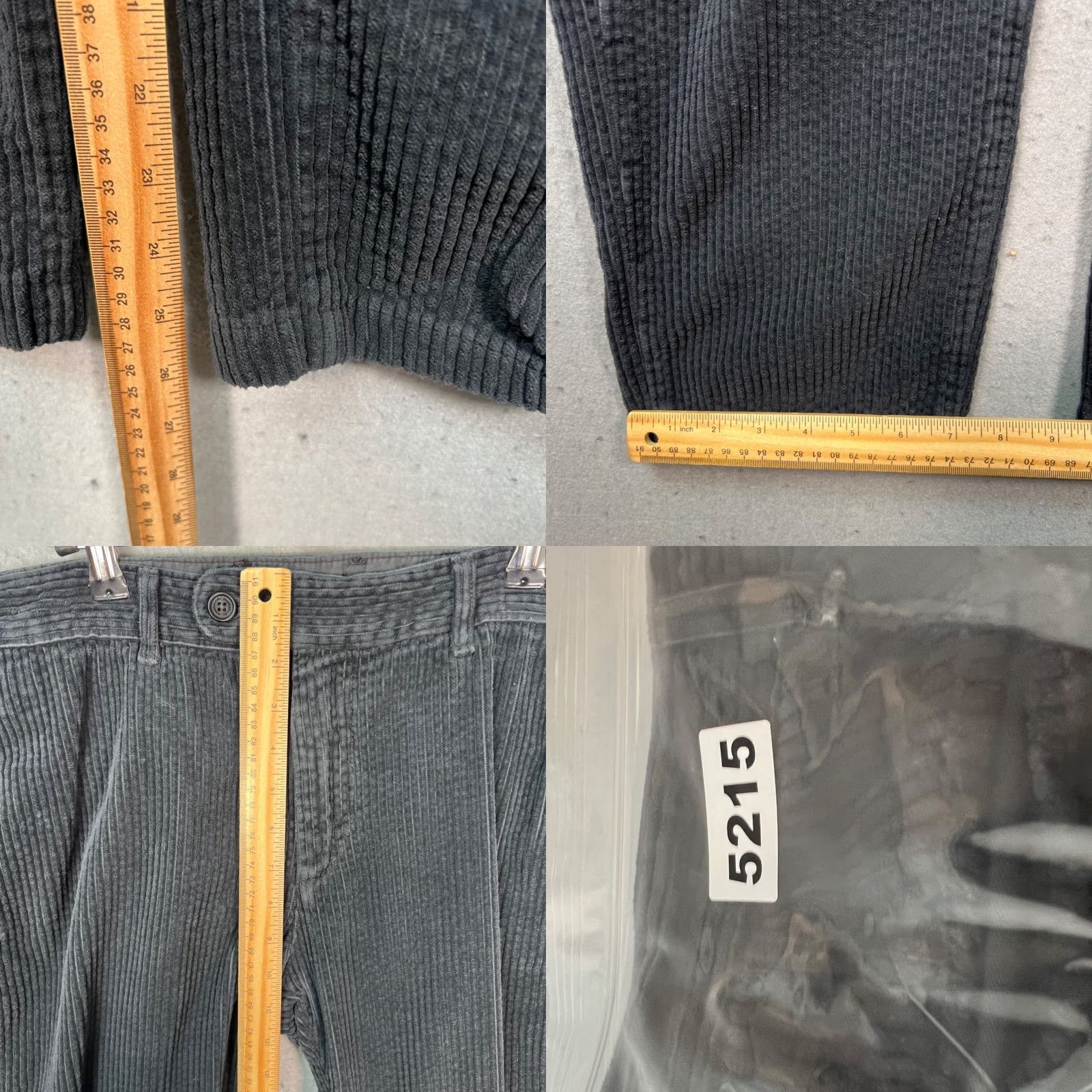 Massimo Alba Massimo Alba Mens Pants Dress Trousers Corduroy Gray 52 Regular Inseam 27 in Front Flat Front Vintage No Charcoal Gray Pockets Fall Mens Dress Pants Size 38" / US 16 / IT 52 - 8 Thumbnail