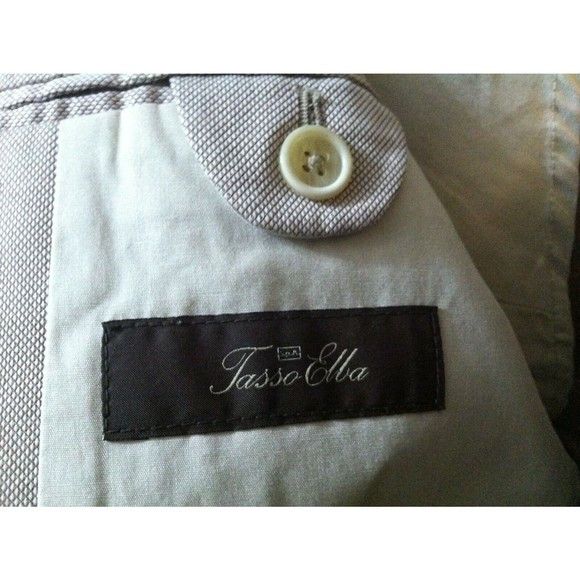 Tasso Elba TASSO ELBA MENS NEW KHAKI 100%COTTON SPORT COAT SIZE:L Size US L / EU 52-54 / 3 - 3 Thumbnail