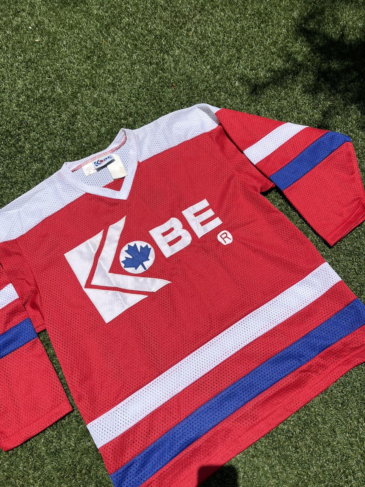 Vintage VTG 90’s KOBE Red & Blue Hockey Jersey Size US L / EU 52-54 / 3 - 4 Thumbnail