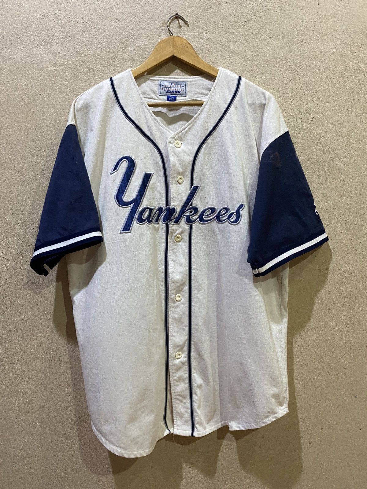 Starter Vintage 90s Starter x Ney York Yankees Shirt Size US XL / EU 56 / 4 - 1 Thumbnail