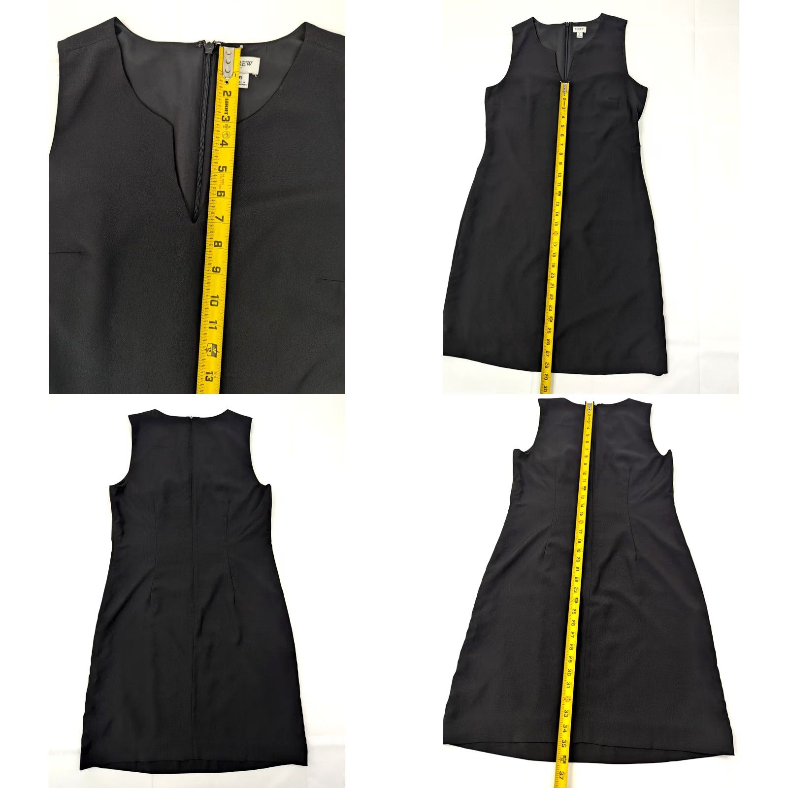 J.Crew J.Crew Black Sleeveless V-Neck Midi Dress Women 6 Black Minimalist Style Pencil Dress Modern Workwear Size M / US 6-8 / IT 42-44 - 9 Thumbnail