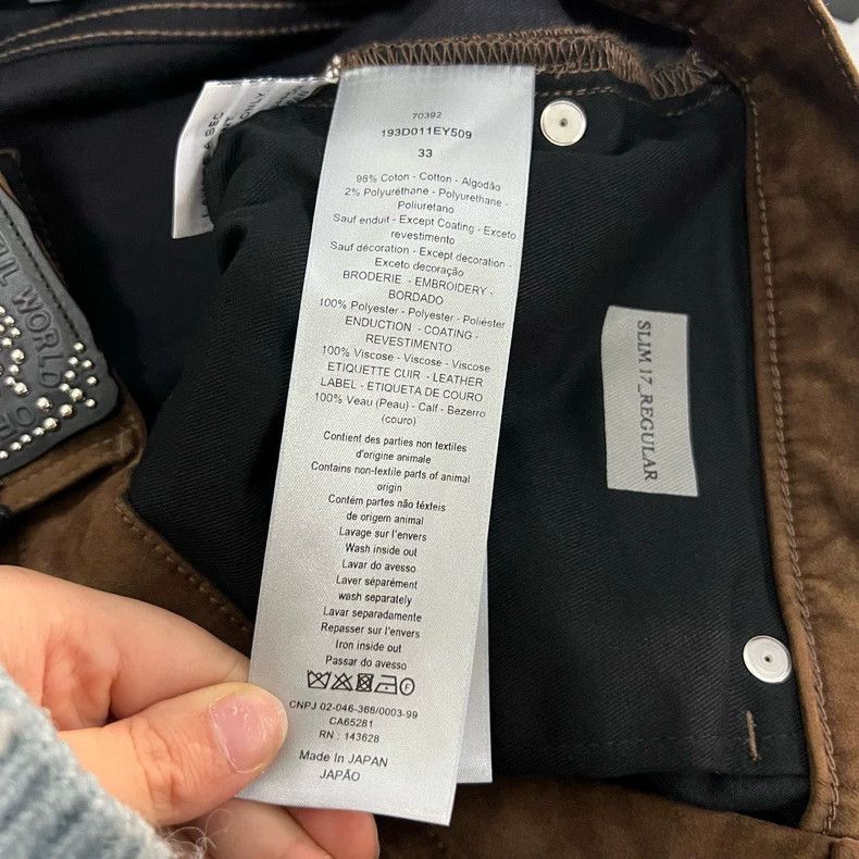 Dior Dior Co-branded brown embroidered trousers 2504-Nextarrow Size US 33 - 4 Thumbnail