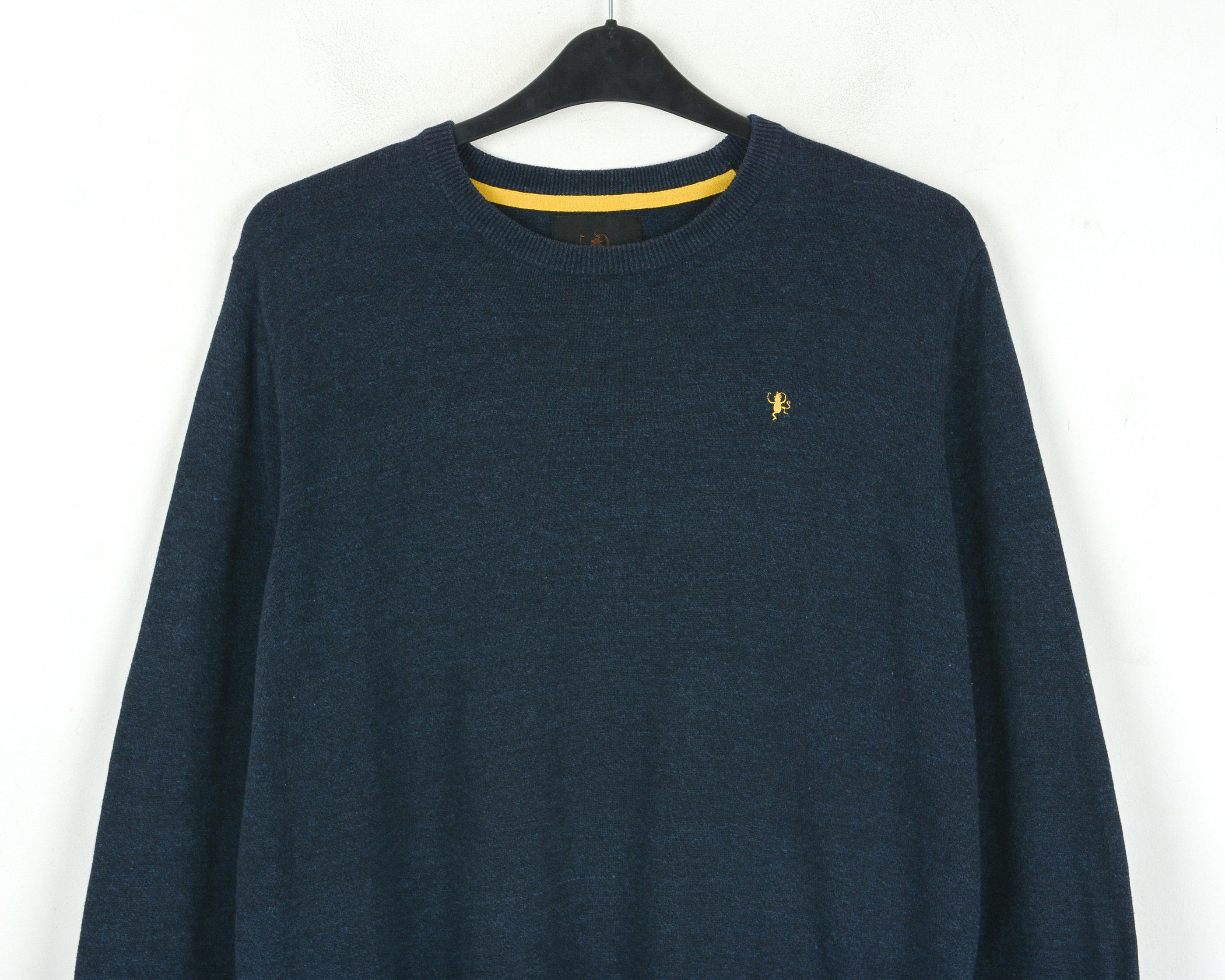 Designer × Other Sweater Man XL Cotton Crew Neck Jumper Pullover Navy Blue Size US XL / EU 56 / 4 - 2 Thumbnail