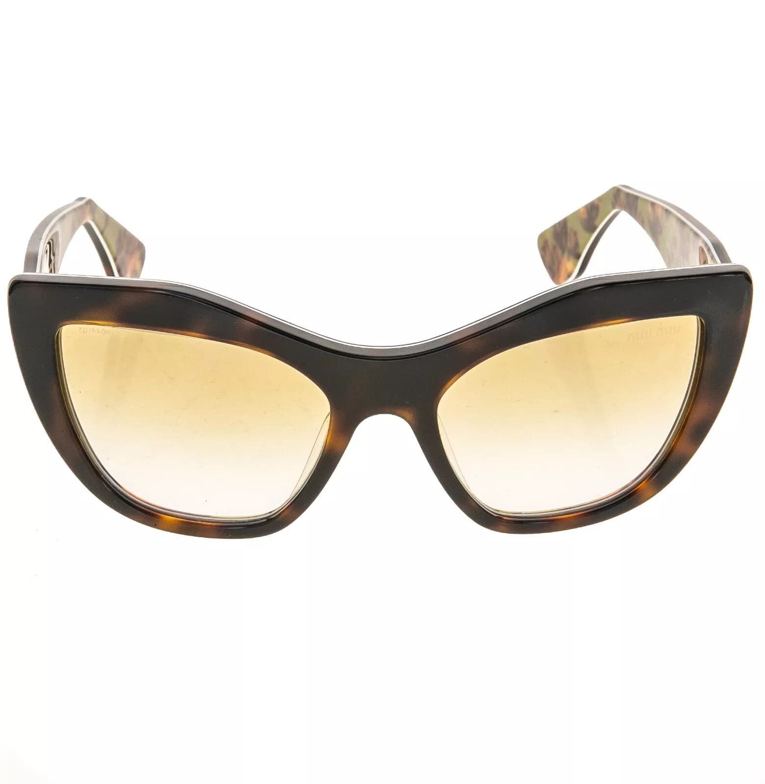 Miu Miu MIU MIU 02P MU02PS Brown Havana Green Floral Sunglasses Size ONE SIZE - 9 Thumbnail
