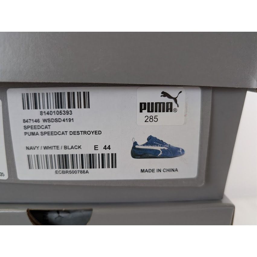 Balenciaga × Puma o1rshd1 Q:2 / Speedcat Destroyed Low Top Sneaker in Navy Size US 11 / EU 44 - 23 Thumbnail