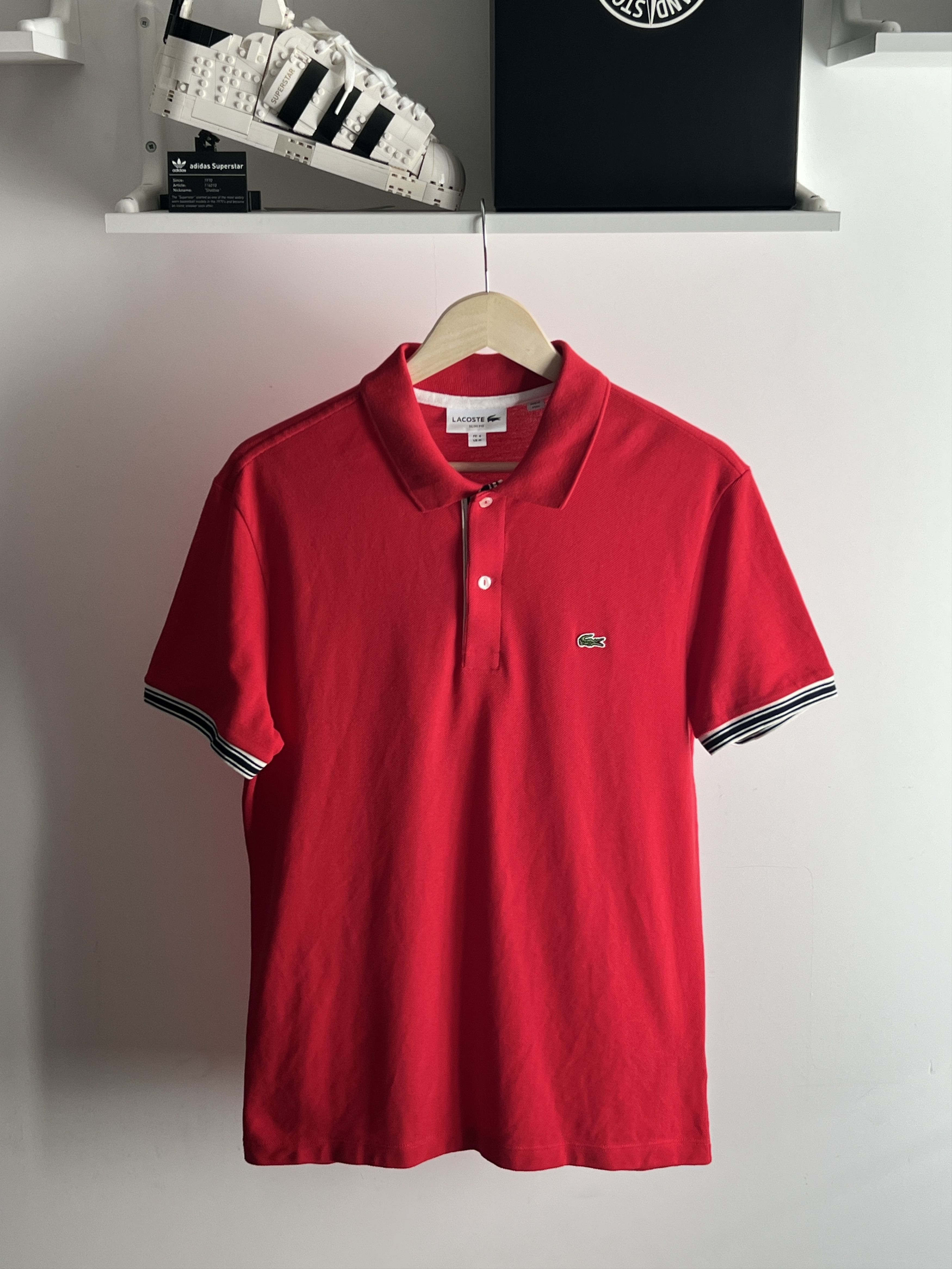 Lacoste Lacoste Polo Shirt Men Size 4 Medium Red Slim Fit Logo Size US M / EU 48-50 / 2 - 1 Thumbnail