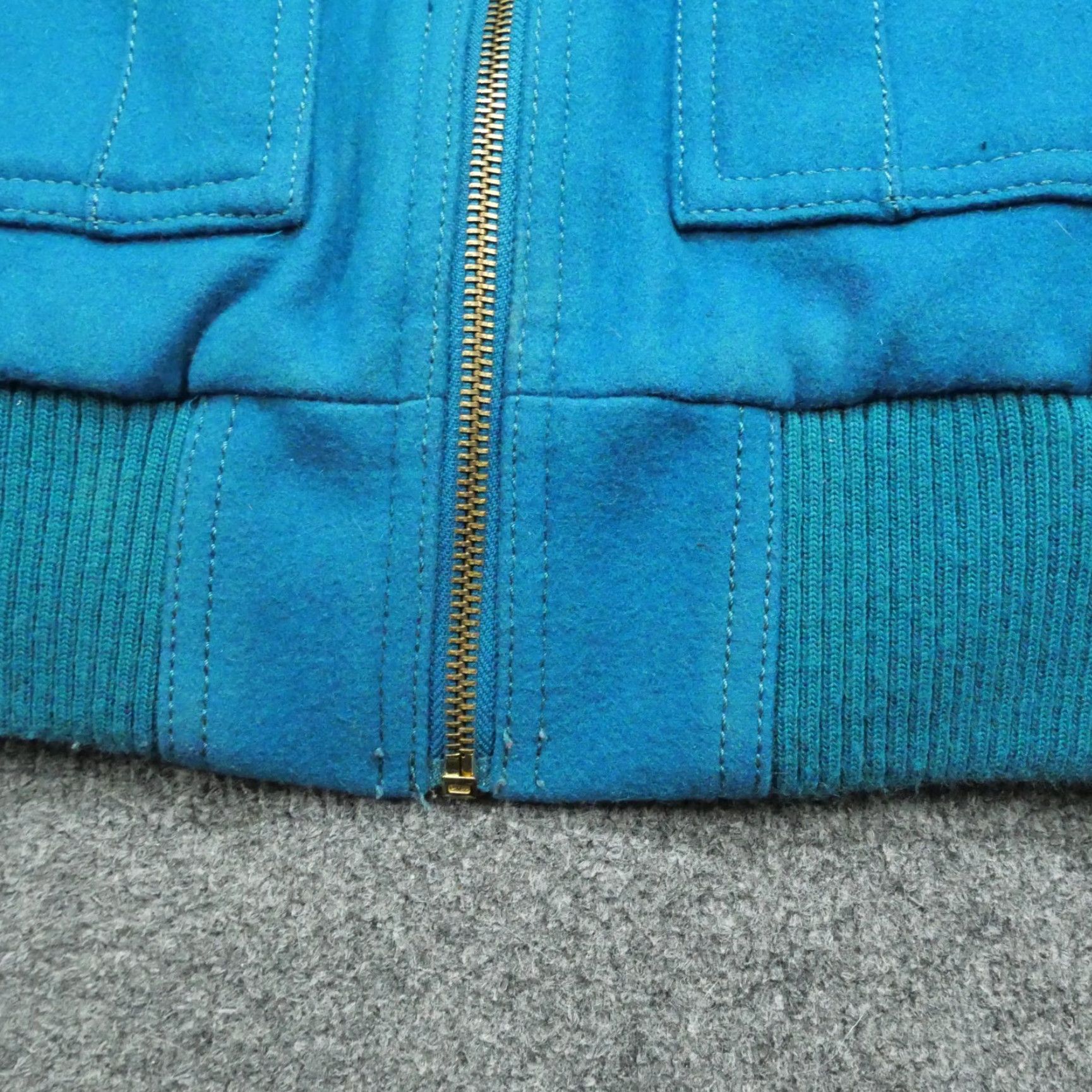 Sean John Sean John Jacket Womens Small Blue Wool Blend Short Cropped Streetwear Y2K Mens? Size 28" / US 6 / IT 42 - 4 Thumbnail