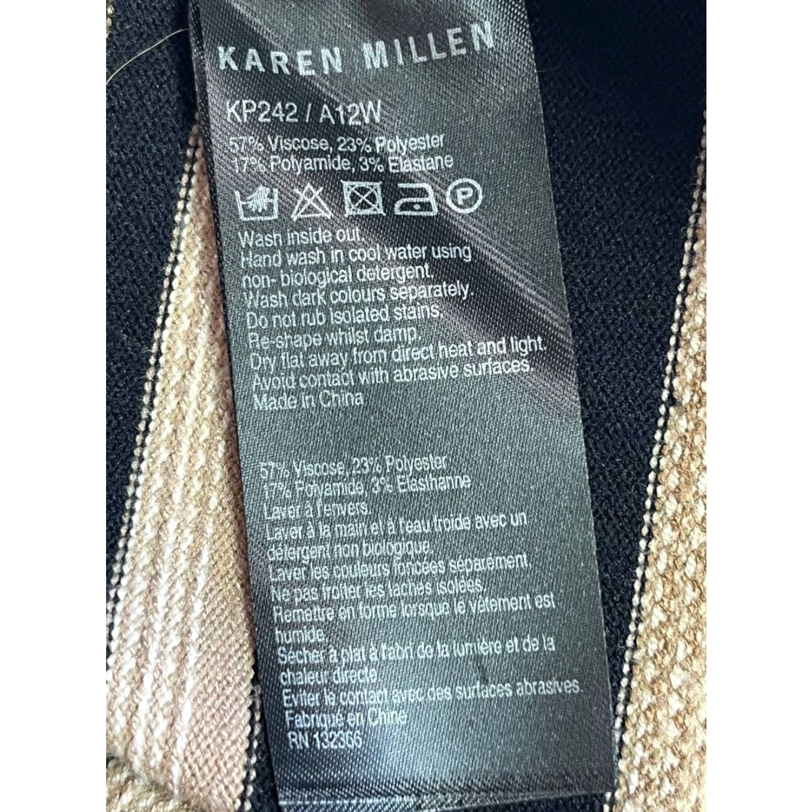 Karen Millen Karen Millen Sweater Women Size 2 Striped V-Neck Wool Pullover Size XS / US 0-2 / IT 36-38 - 7 Thumbnail