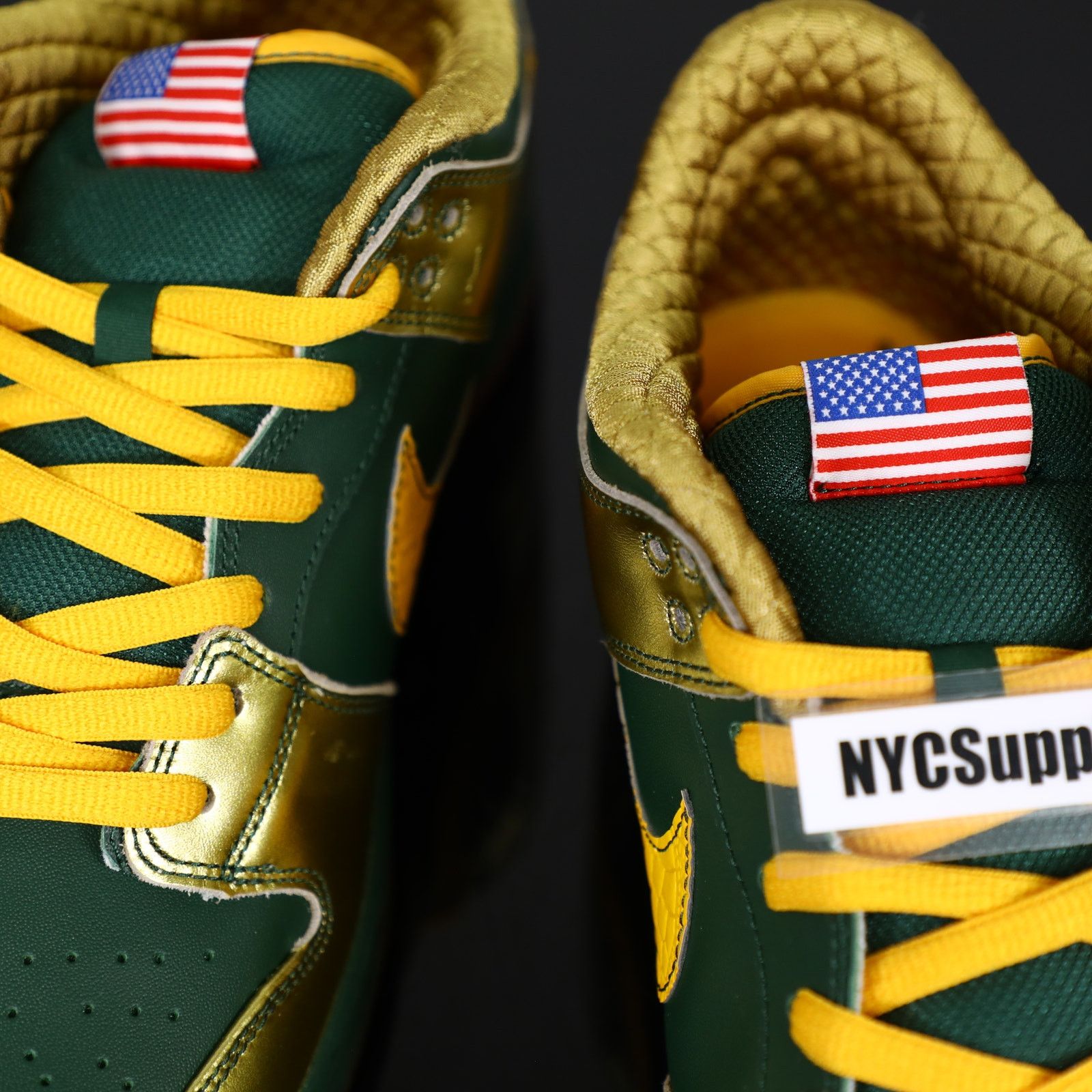 Nike 2018 Nike SB Dunk Low Doernbecher Joey Bates Gold BV8740 377 Size US 14 / EU 47 - 4 Thumbnail