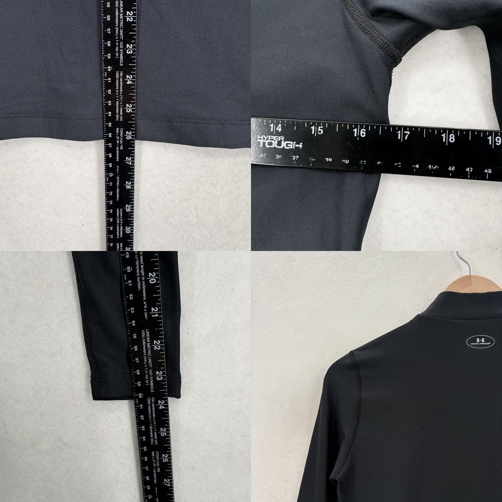 Under Armour Under Armour ColdGear Shirt Mens Large Black Long Sleeve Mock Neck Compression Athletic Activewear Size US L / EU 52-54 / 3 - 8 Thumbnail
