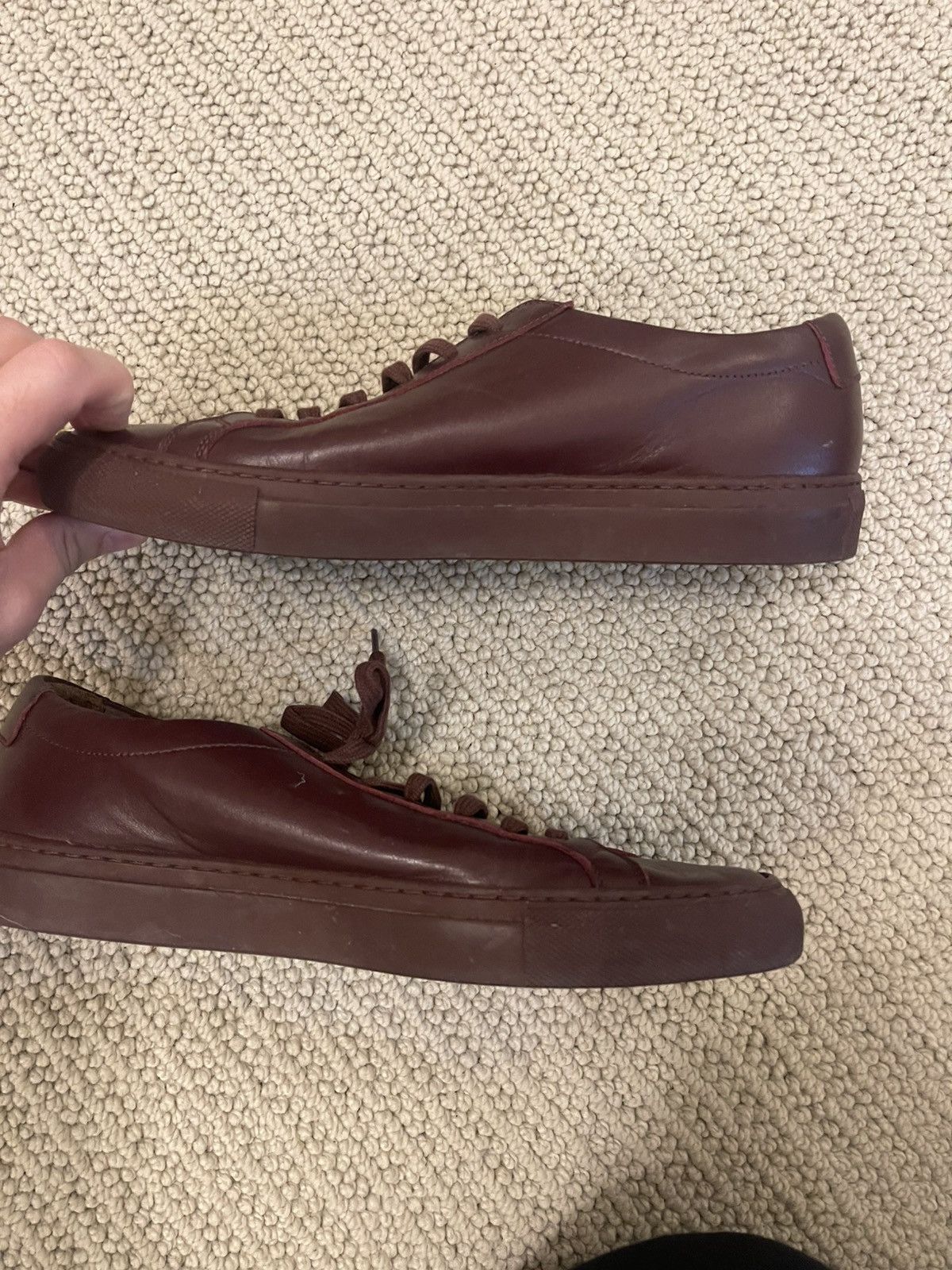 Common Projects Burgandy Common Projects Achilles Low Size US 8 / EU 41 - 6 Thumbnail