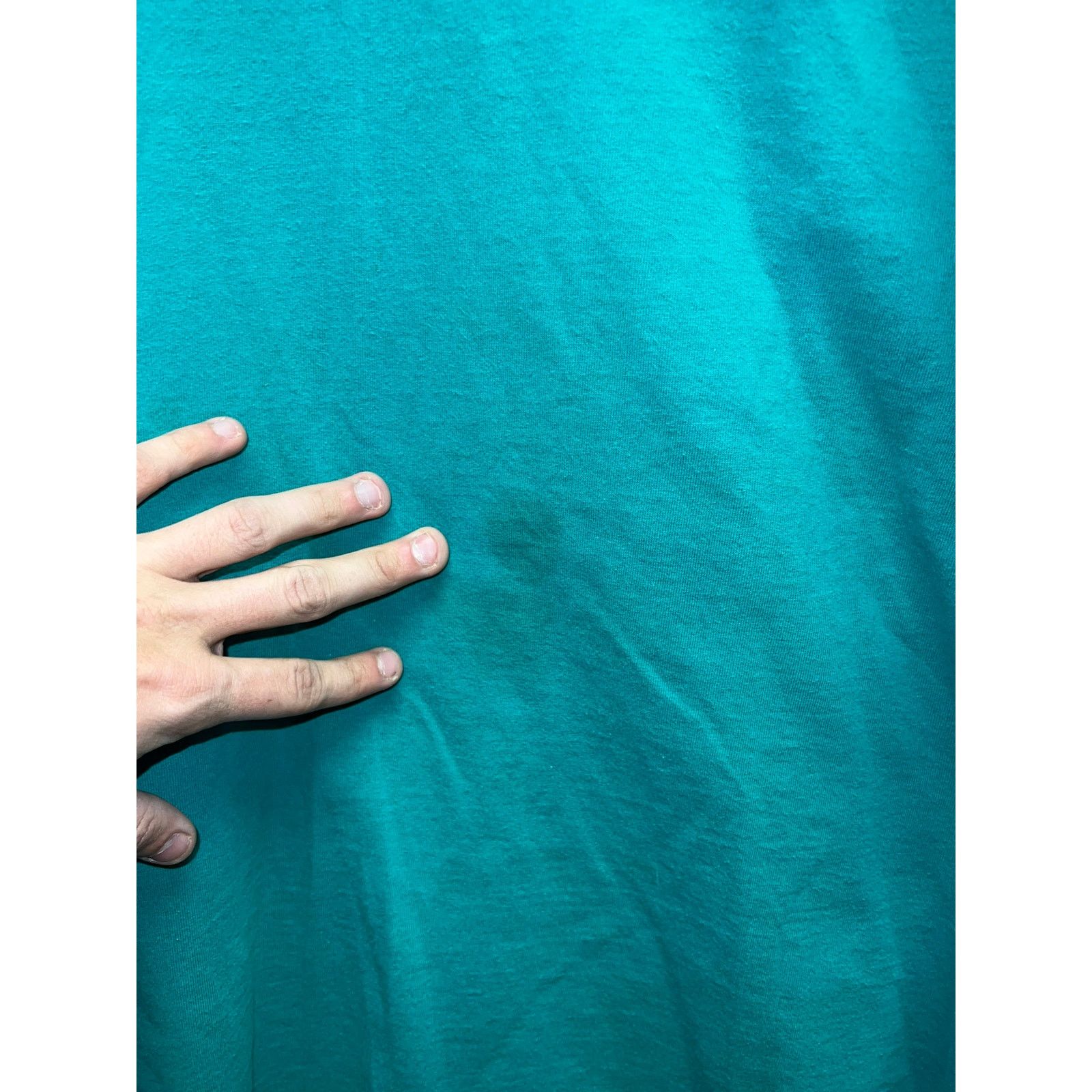 Jerzees 90s Vintage Jerzees USA Made Teal Blank Shirt VTG Large Size US L / EU 52-54 / 3 - 5 Thumbnail