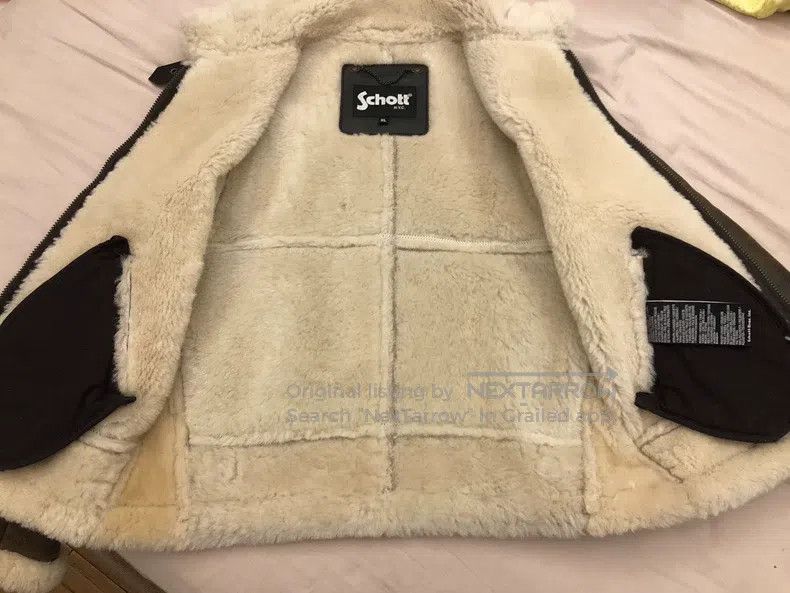 Schott Schott American B3 fur integrated Size XL / US 12-14 / IT 48-50 - 4 Thumbnail