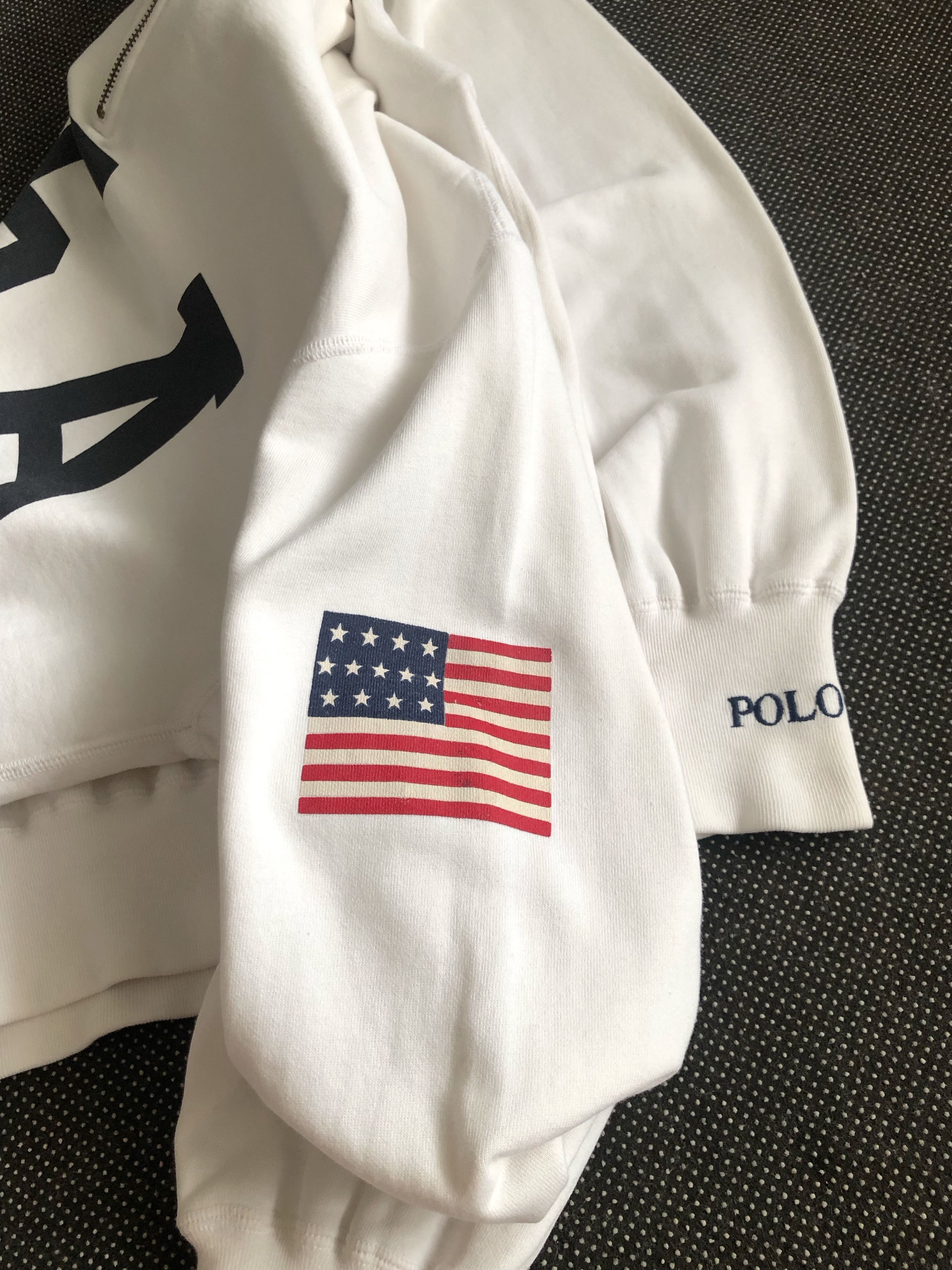 Polo Ralph Lauren RARE🔥90’S POLO RL US FLAG 1/4 ZIP SWEATSHIRT Size US M / EU 48-50 / 2 - 3 Thumbnail