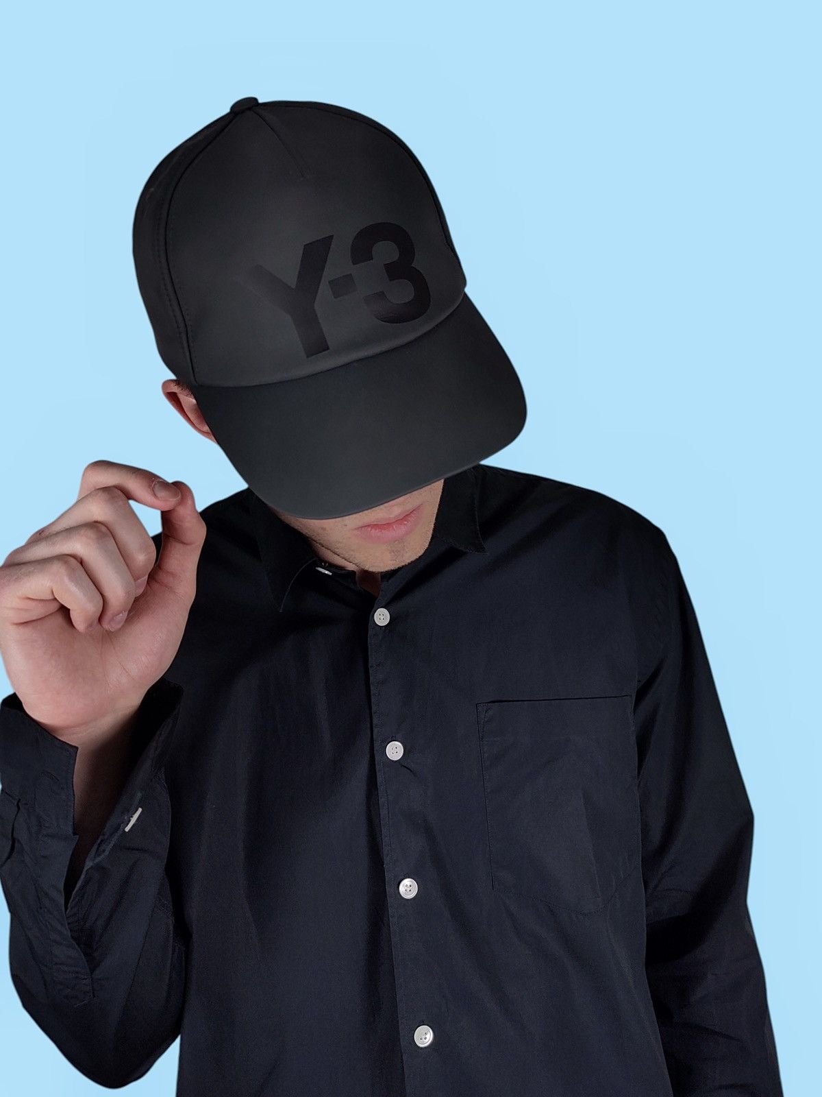 Adidas × Y's A/W 2017 Y-3 Yohji Yamamoto Adidas Big Logo Nylon Cap Size ONE SIZE - 3 Thumbnail