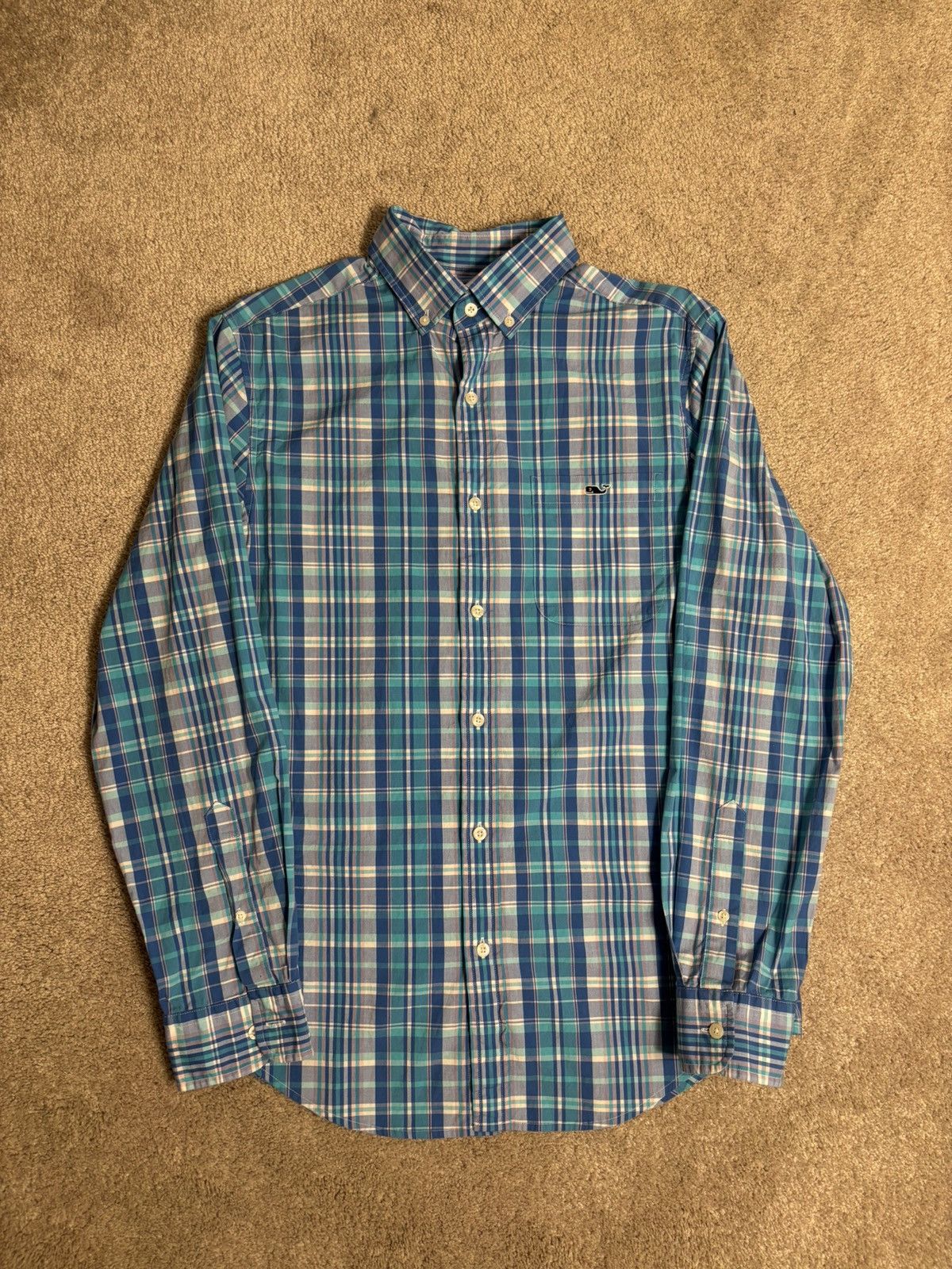 Vineyard Vines Vineyard Vines Men’s Classic Fit Tucker Shirt Blue Plaid, S Size US S / EU 44-46 / 1 - 1 Thumbnail