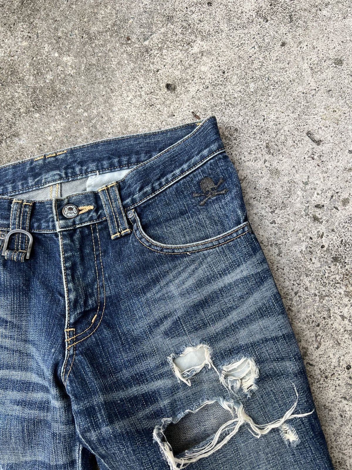 Japanese Brand 💥Japanese Brand Roen Distress Punk Jean Very Rare Size US 30 / EU 46 - 12 Thumbnail