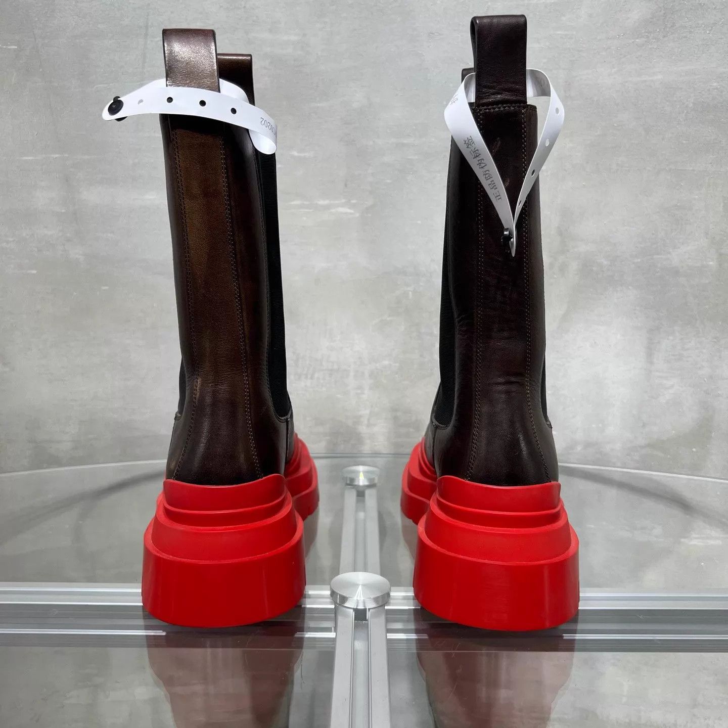 Bottega Veneta BV red sole brown over the knee boots EU 38 Size US 7.5 / IT 37.5 - 6 Thumbnail