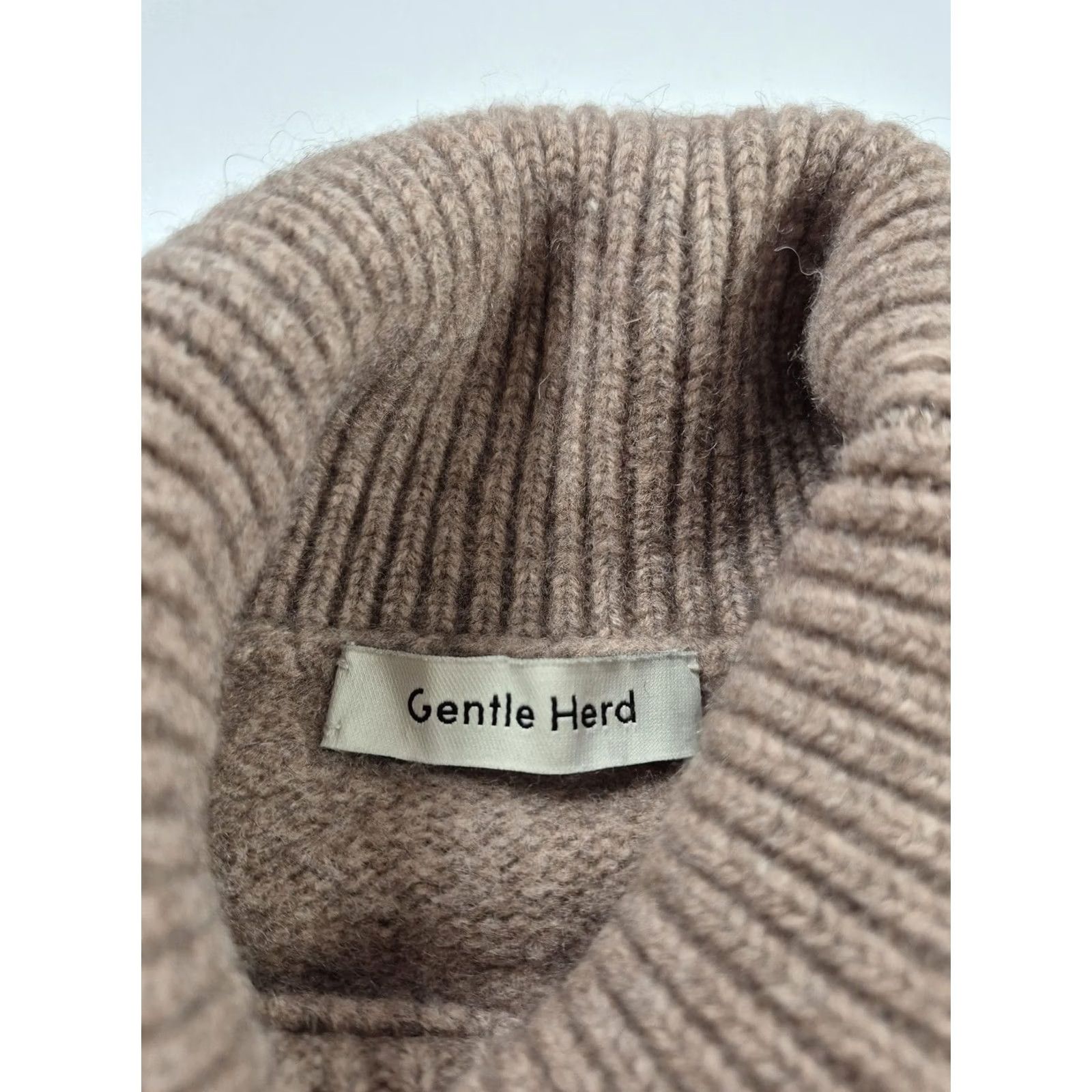 Vintage Gentle Herd Sweater Womens Medium Brown Wool Yak Turtleneck Raglan Knit Pullover Size M / US 6-8 / IT 42-44 - 3 Thumbnail