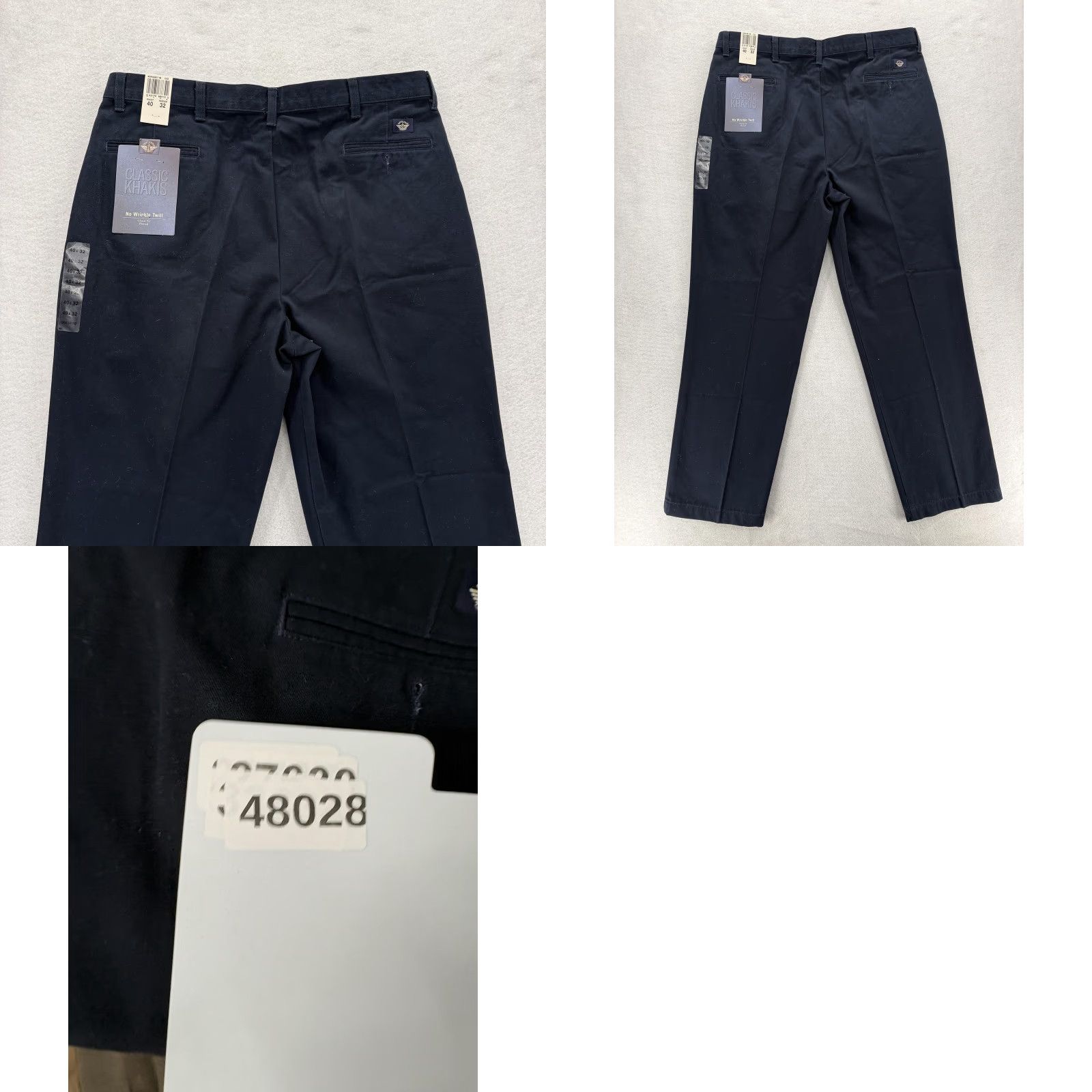 Dockers VINTAGE Dockers Classic Khakis Pants Mens 40x32 Navy No Wrinkle Twill Pleated Chino VTG Size US 40 / EU 56 - 9 Thumbnail