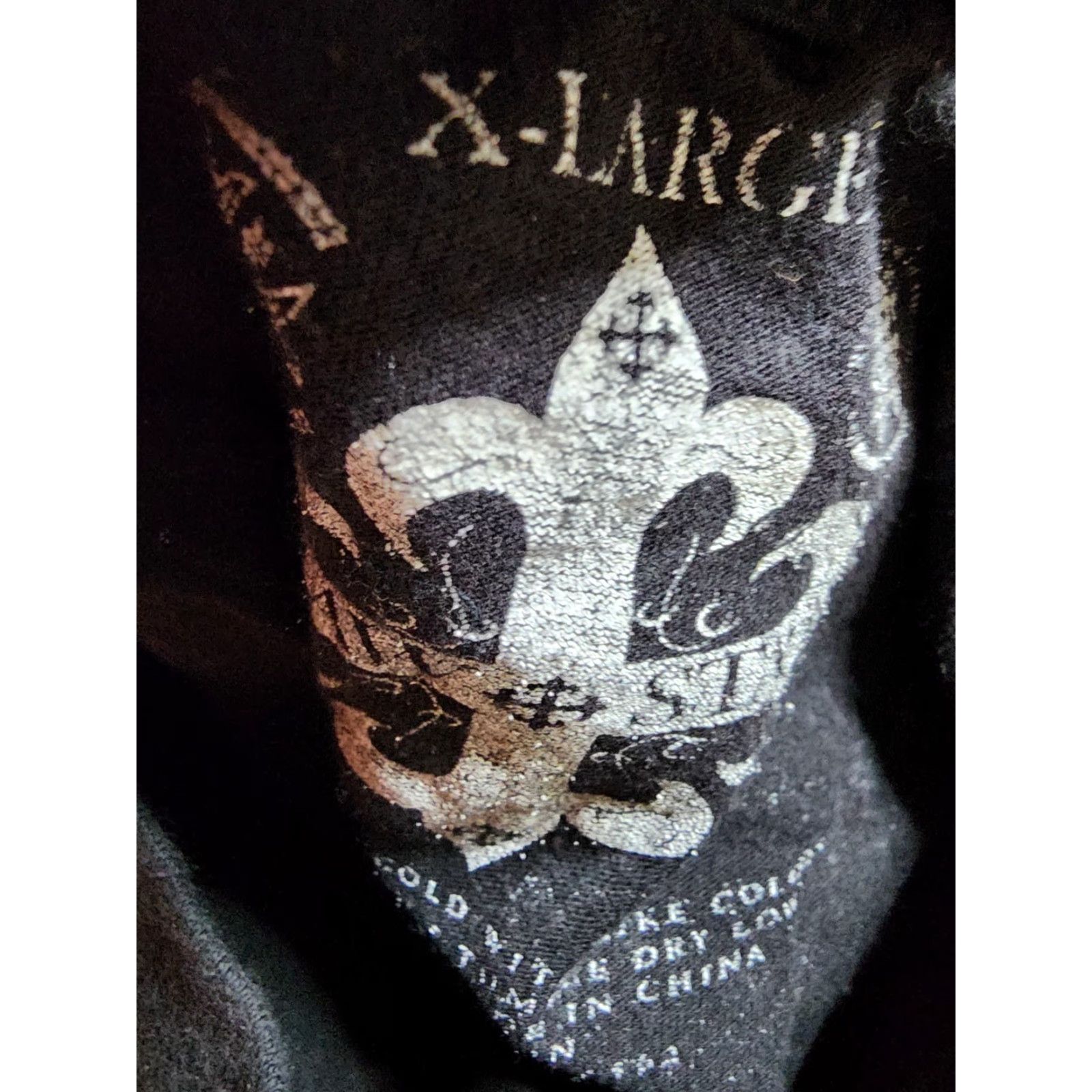 Vintage Raw State Gothic Cross Graphic T-Shirt Mens XL Black 90s Grunge Fashion Size US XL / EU 56 / 4 - 6 Thumbnail
