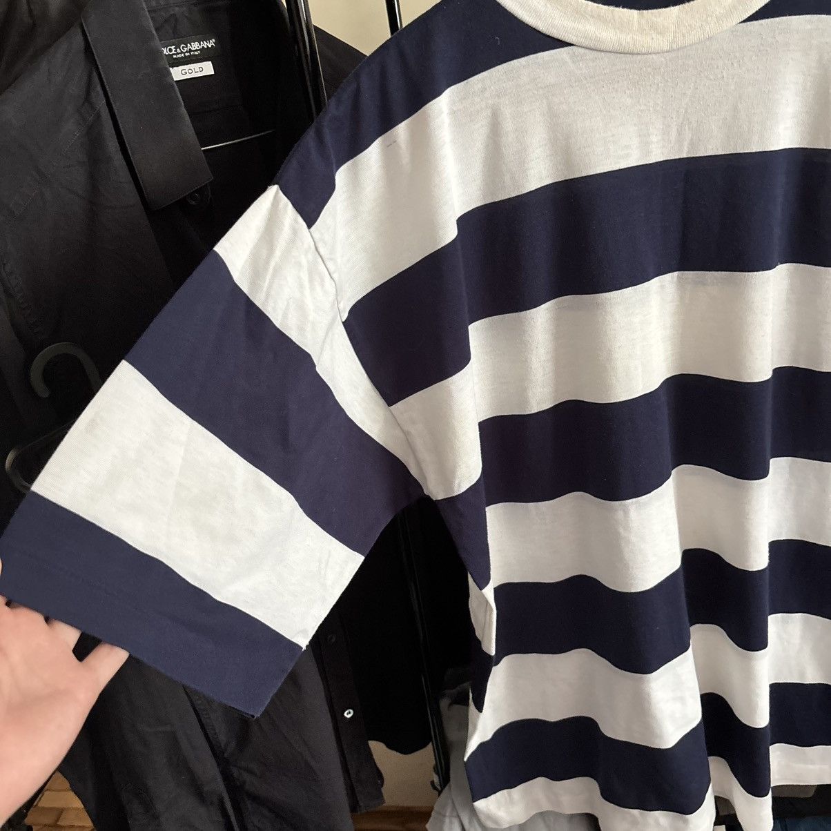 Vintage Vintage 80’s Oversized Stripe Marina T-Shirt Grunge ERD Punk Size US L / EU 52-54 / 3 - 3 Thumbnail