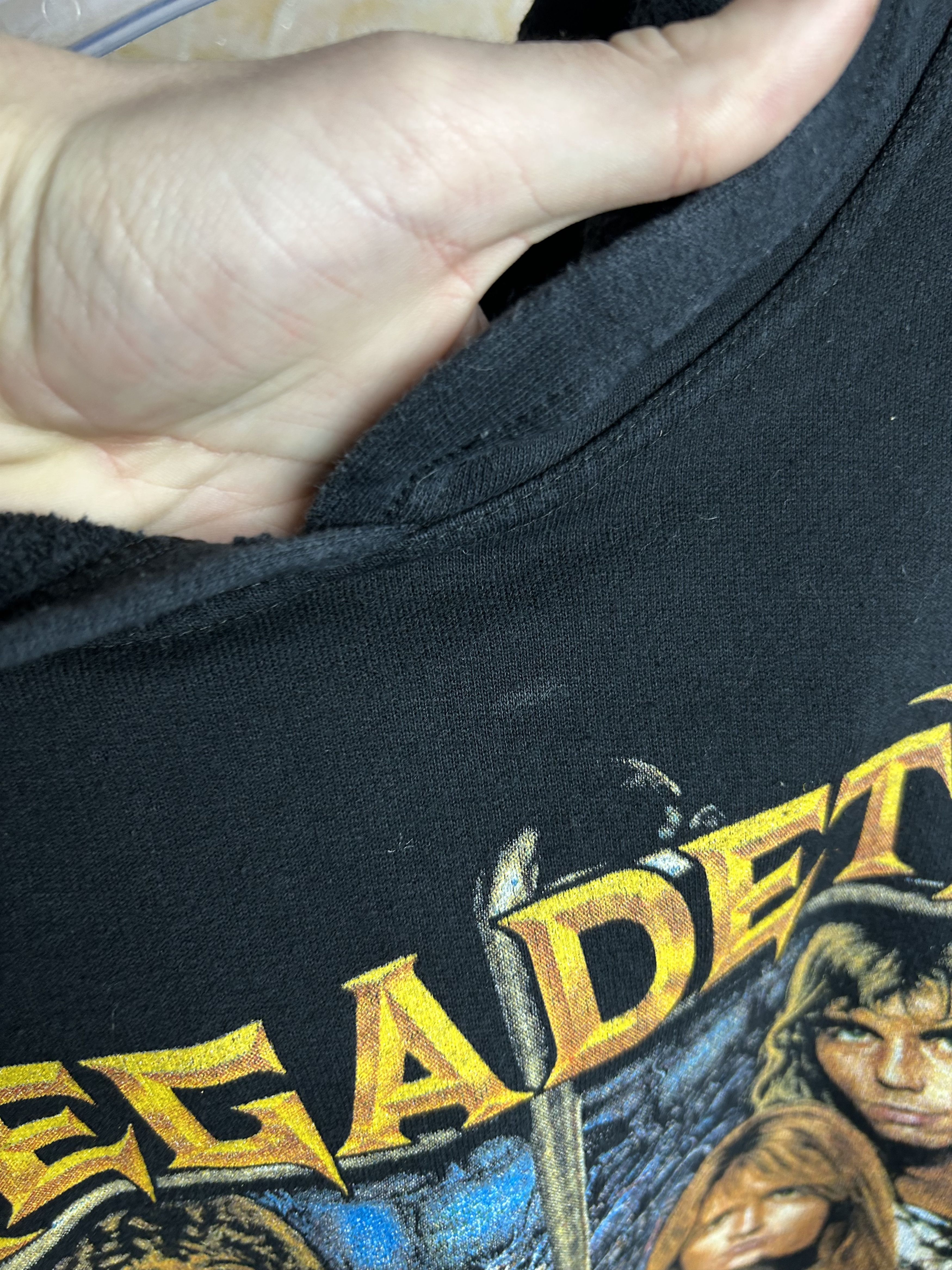 Band Tees Vintage 90s Megadeth Risk Rock Band Hoodie Size US XL / EU 56 / 4 - 15 Thumbnail