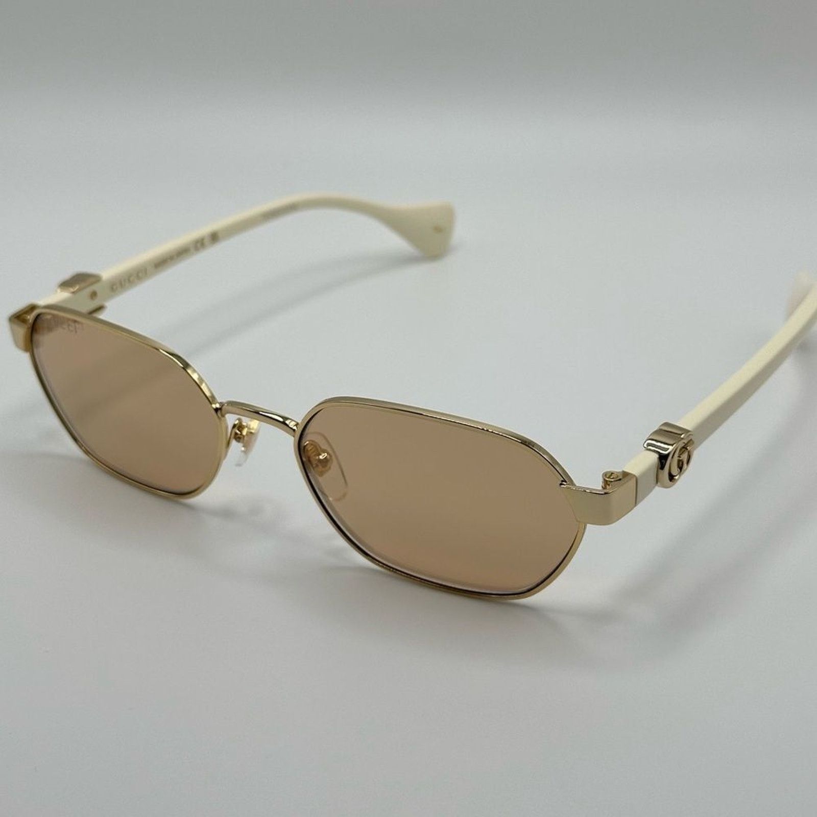 Gucci BRAND NEW GUCCI GG1593S 002 Gold/Ivory/Pink Women Sunglasses Size ONE SIZE - 6 Thumbnail