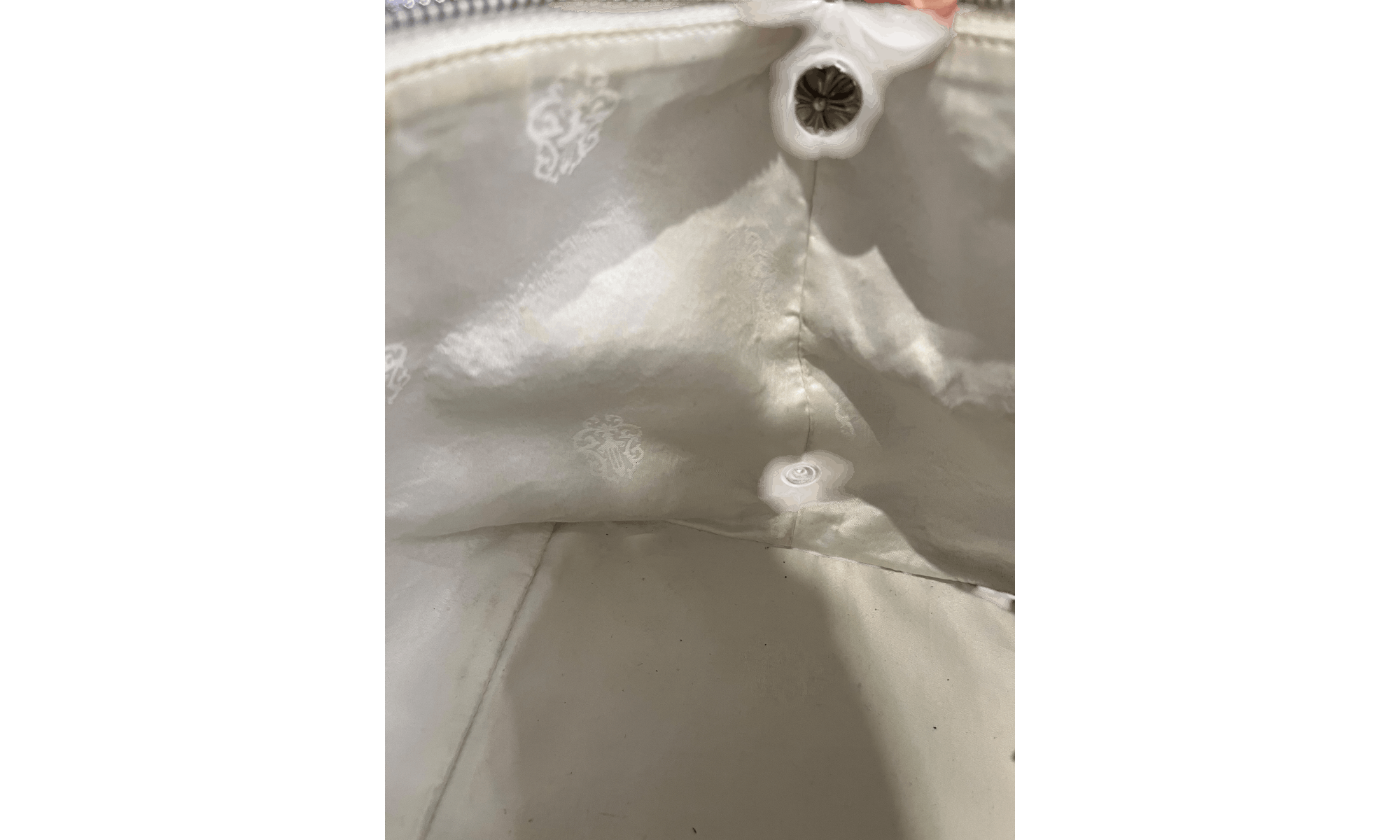 Chrome Hearts White Leather Monica Bag With Silver Cross Logo (Pre-Owned) Size ONE SIZE - 7 Thumbnail