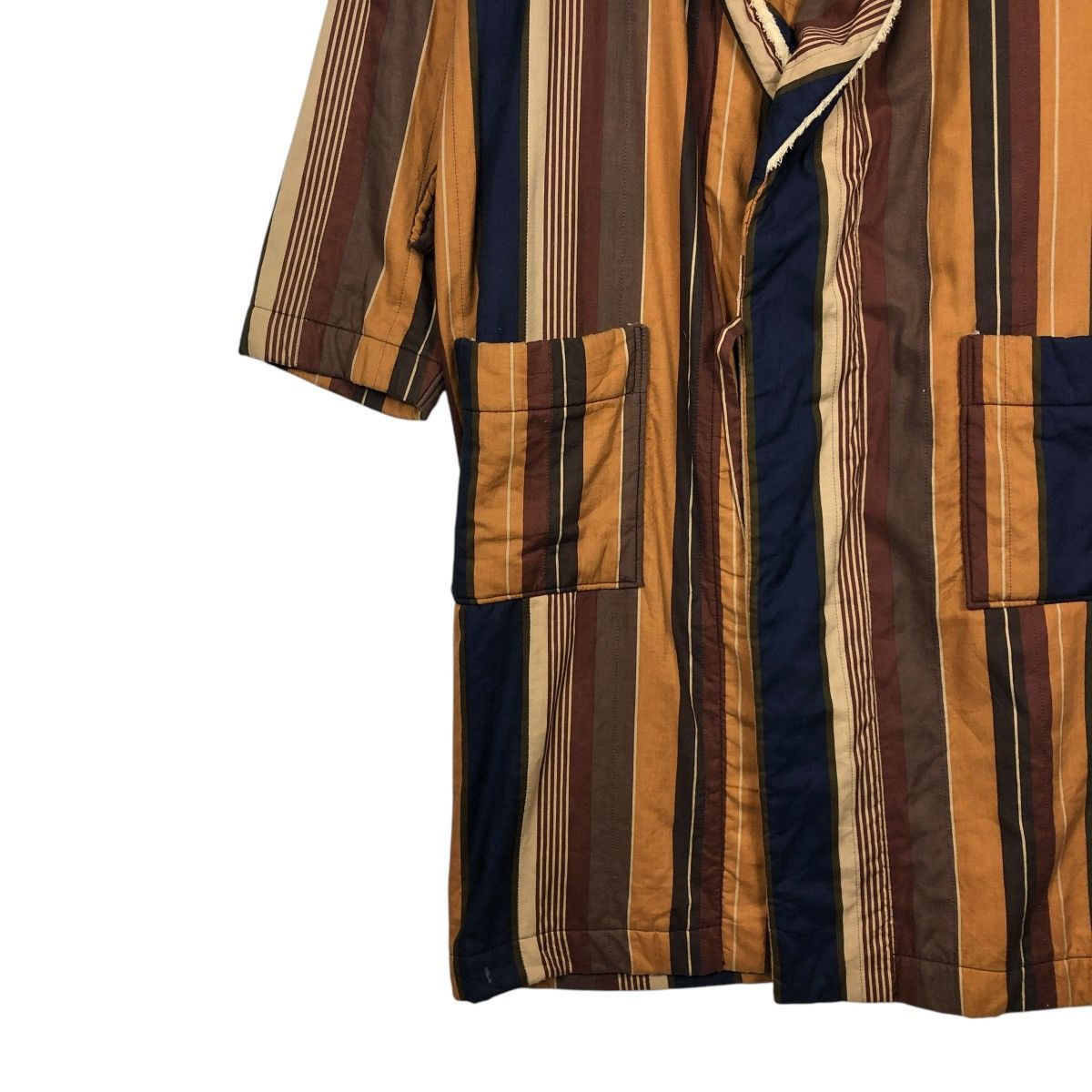 Japanese Brand 🔥VINTAGE LONG BATH ROBE JACKET KENZO STRIPED DESIGN BLANKET Size US M / EU 48-50 / 2 - 7 Thumbnail