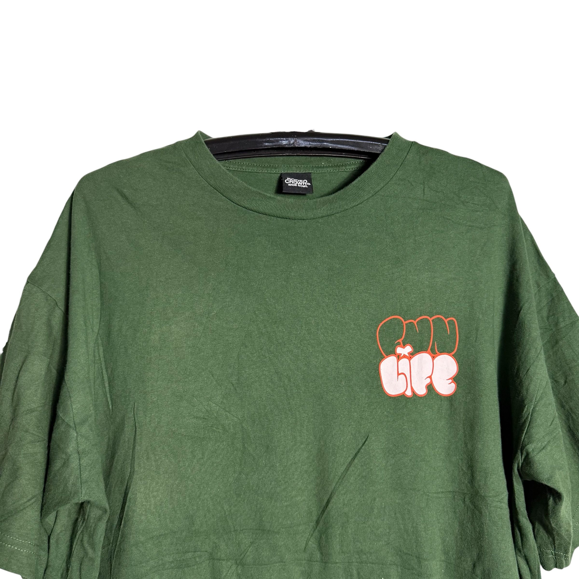 Japanese Brand 🔥RARE🔥Rodeo Crowns Wide Bowl Spellout T-shirt Size US M / EU 48-50 / 2 - 3 Thumbnail