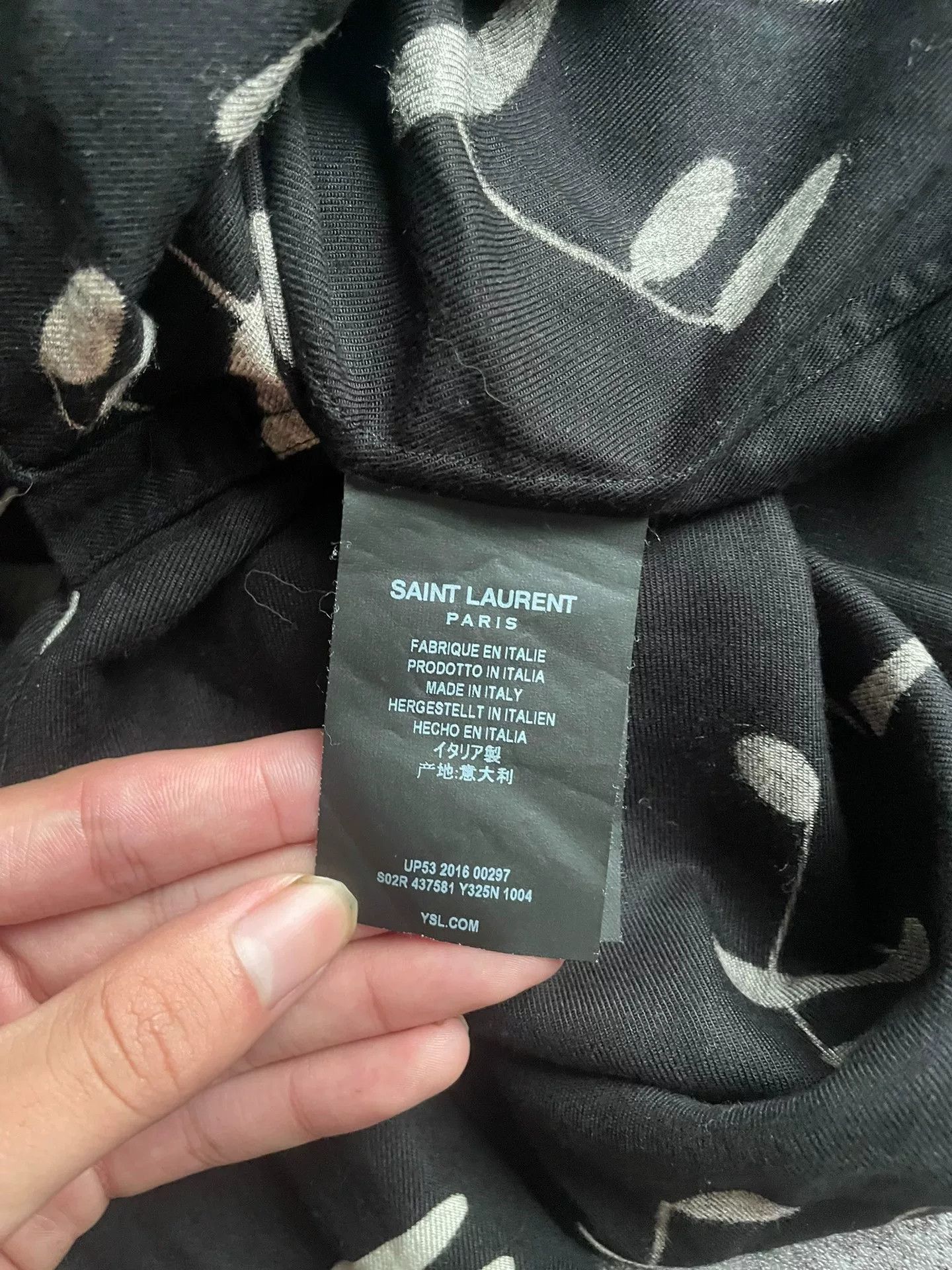 Saint Laurent Paris black music note patterned shirt. Size US L / EU 52-54 / 3 - 5 Thumbnail