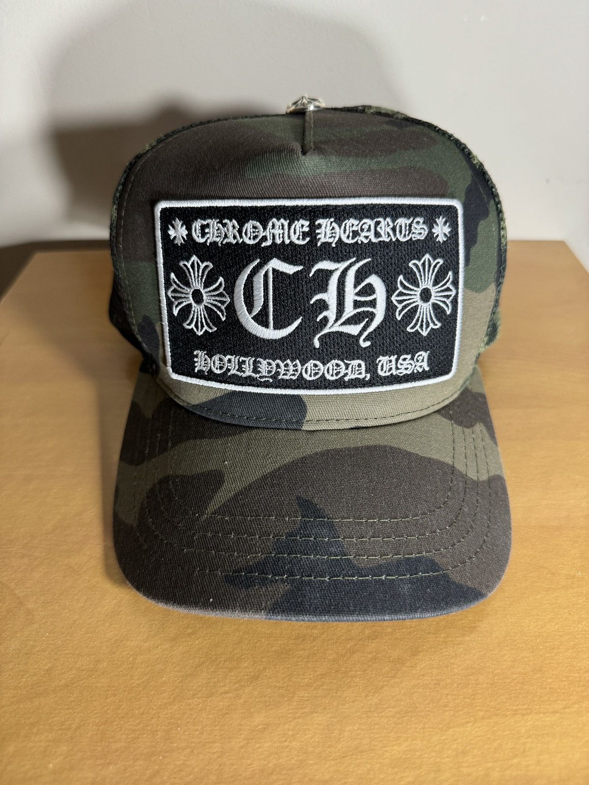 Pre-owned Chrome Hearts Camo Trucker Hat New