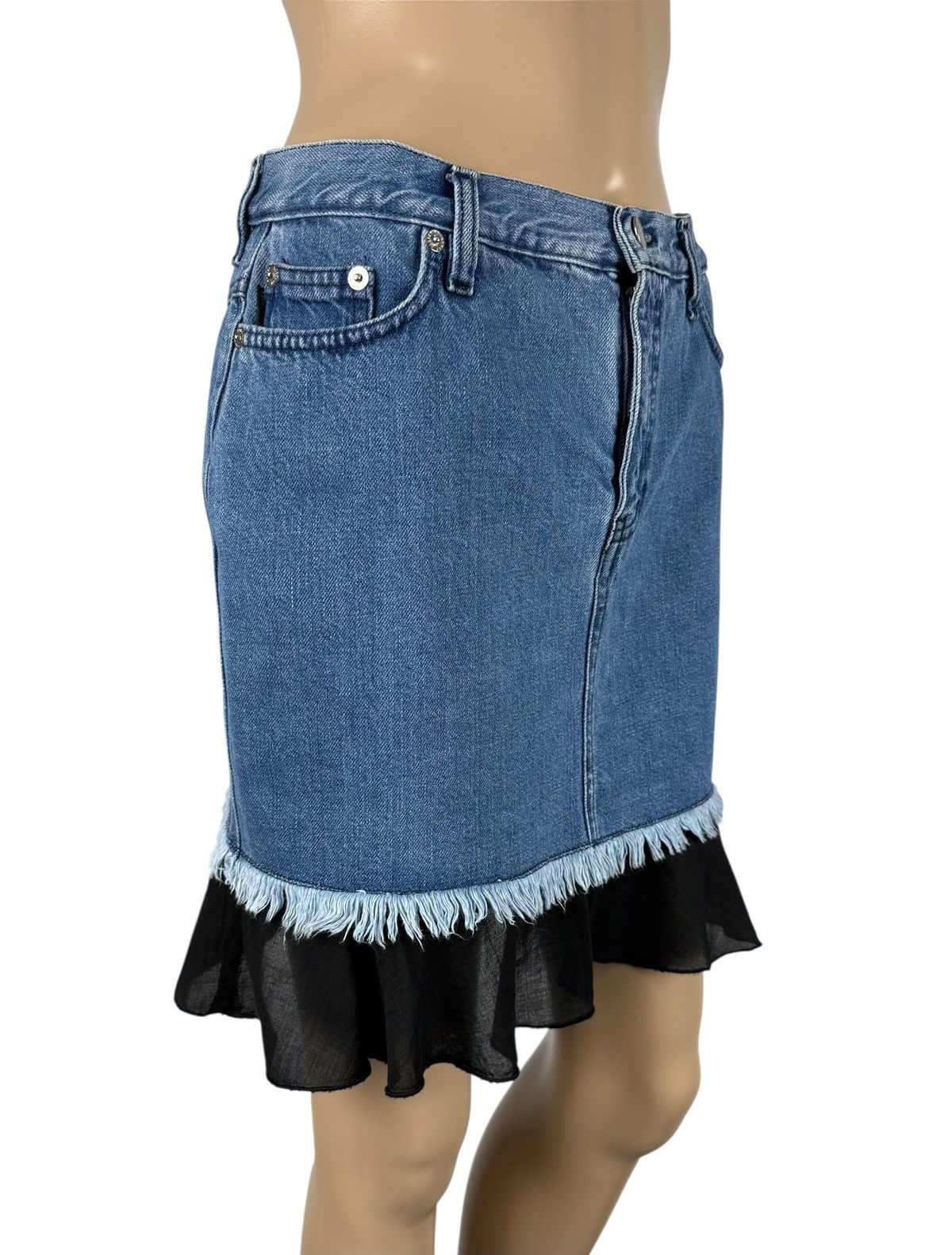 Moschino Moschino Jeans Vintage Mini Denim Skirt size IT44 US10 Size 30" / US 8 / IT 44 - 3 Thumbnail