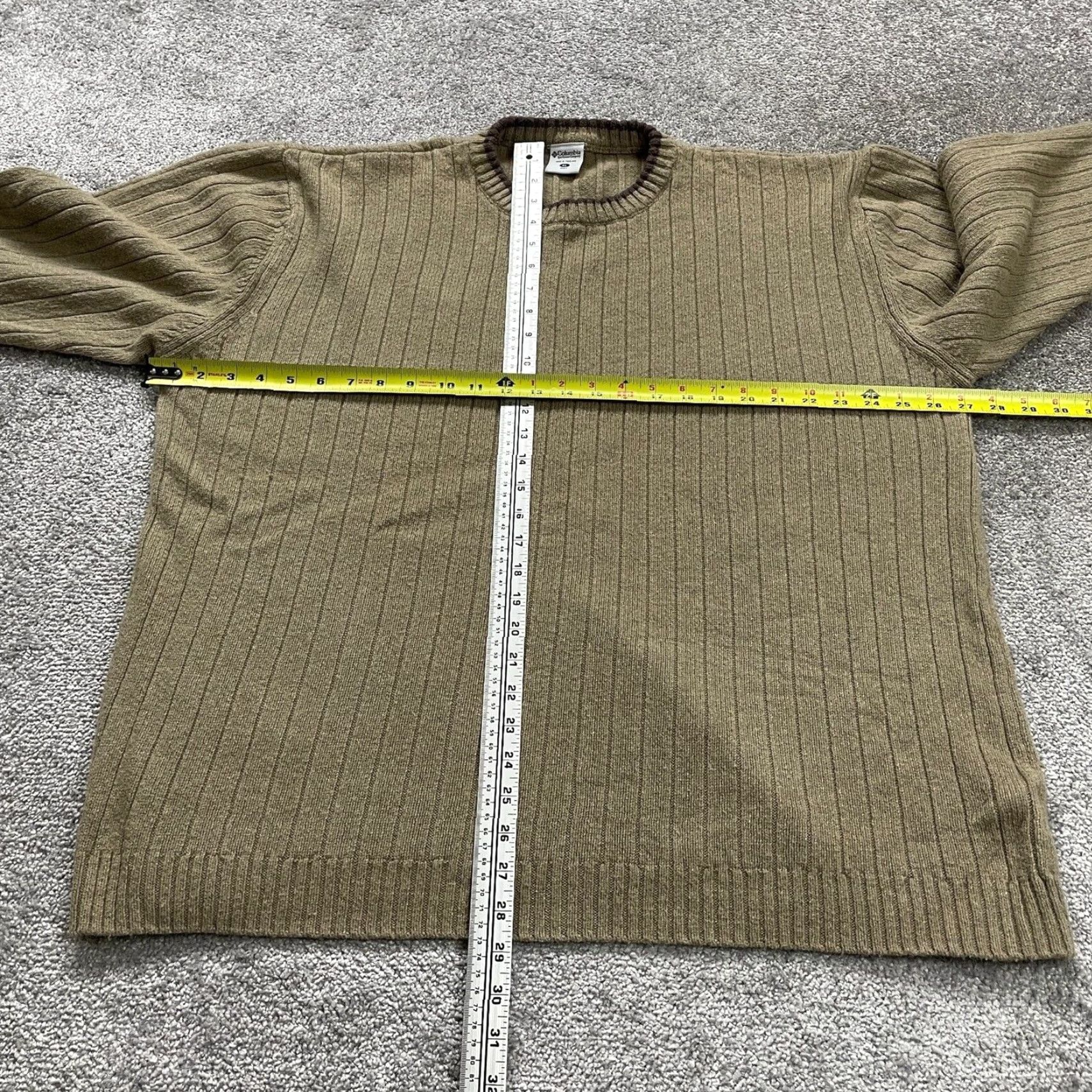 Vintage Columbia Sweater Pullover Mens XL Brown Crew Neck Long Sleeve Chunky Knit Casual Size US XL / EU 56 / 4 - 6 Thumbnail
