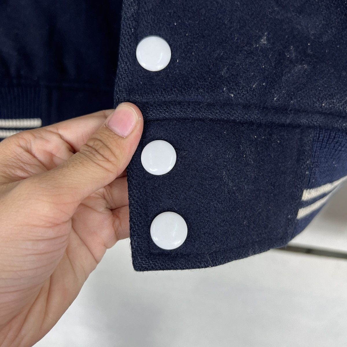 Japanese Brand 🔥 VINTAGE MAC BETH VARSITY BOMBER JACKET Size US L / EU 52-54 / 3 - 13 Thumbnail