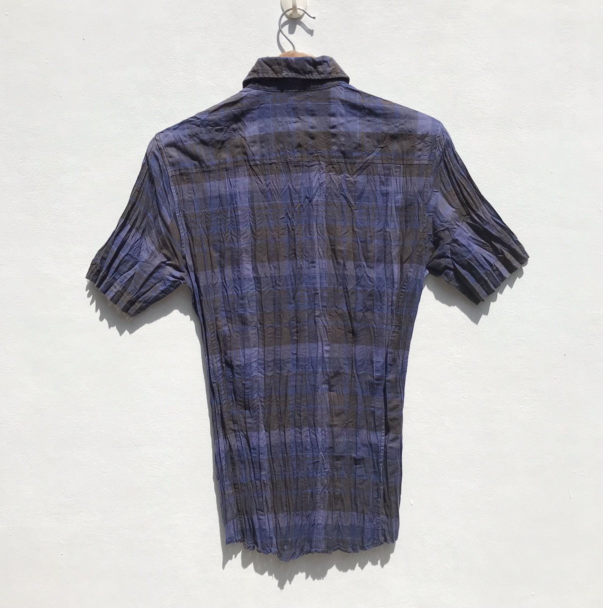 Vintage Tete Homme Issey Miyake Pleated Shirt Tete Homme Sun Faded Size S / US 4 / IT 40 - 2 Thumbnail
